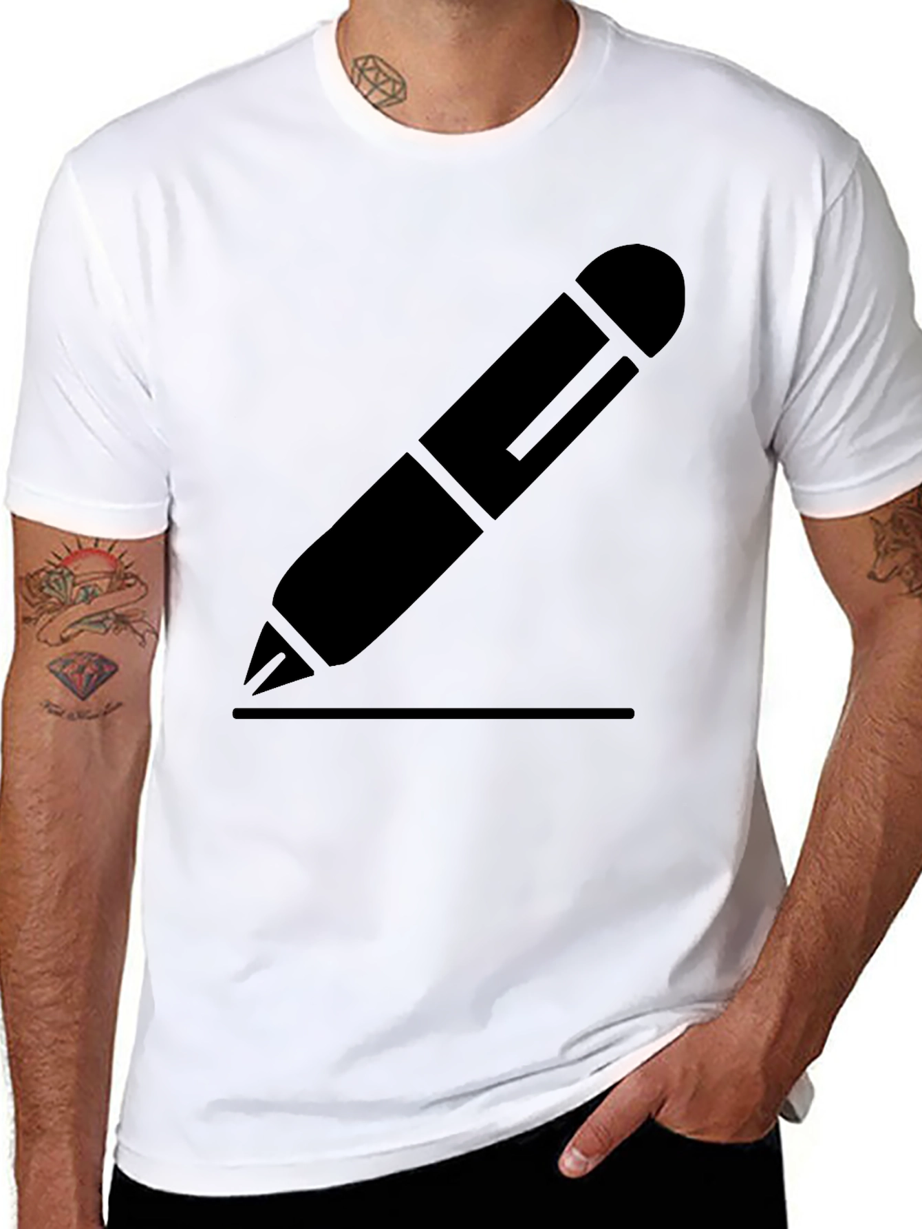 Black Pencil Graphic Tee