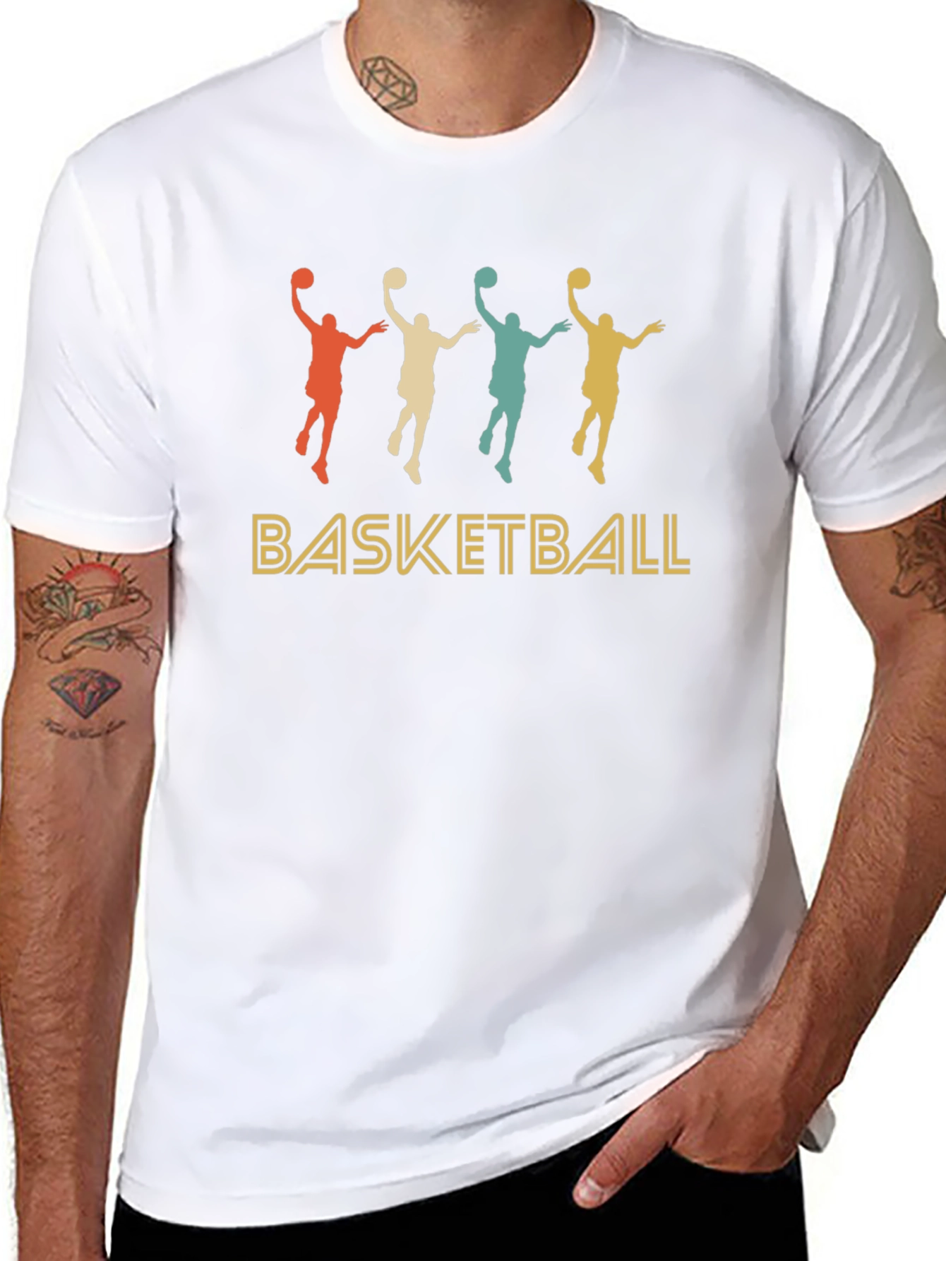 Retro Basketball Player Graphic Tee