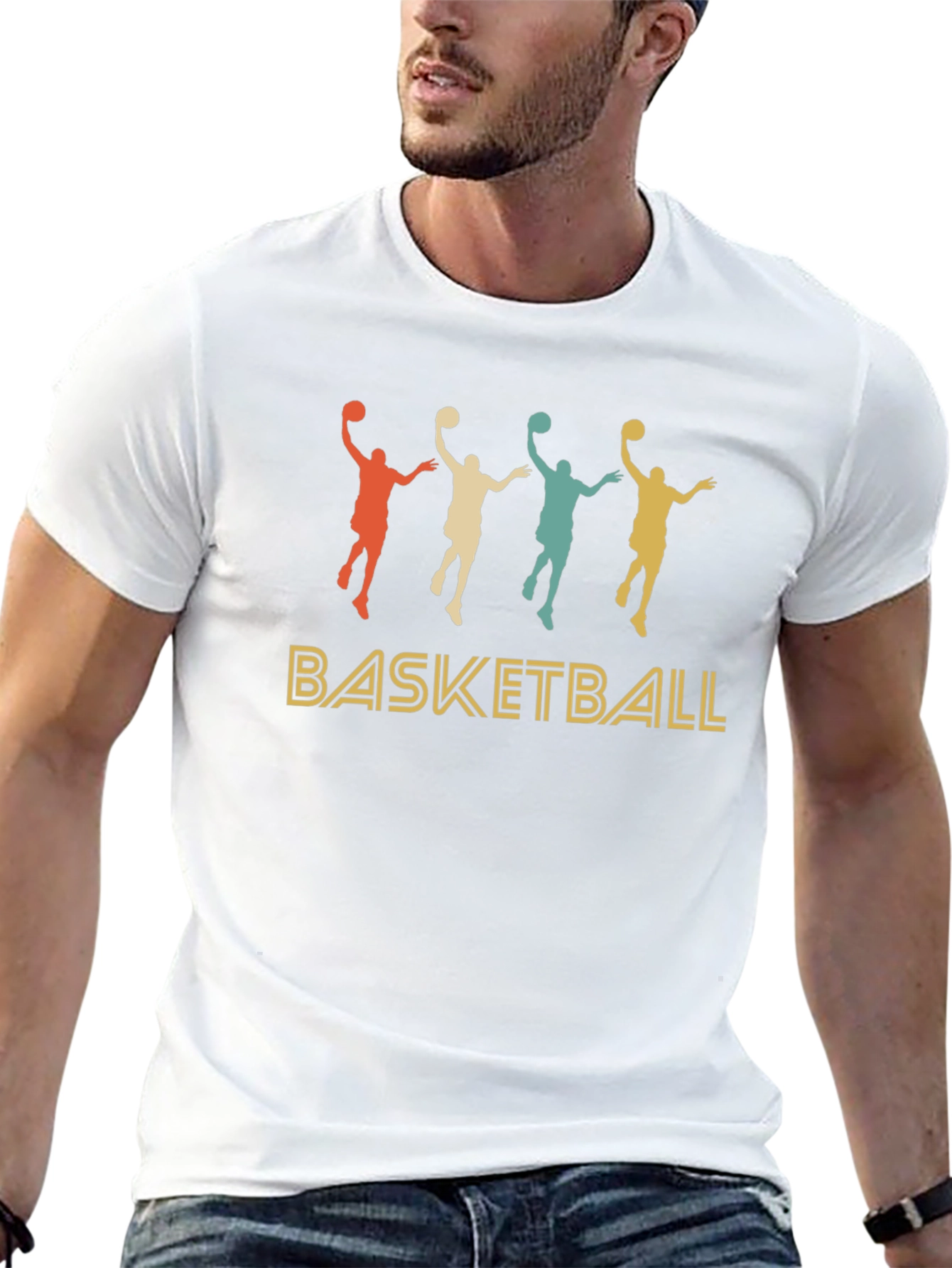 Retro Basketball Player Graphic Tee