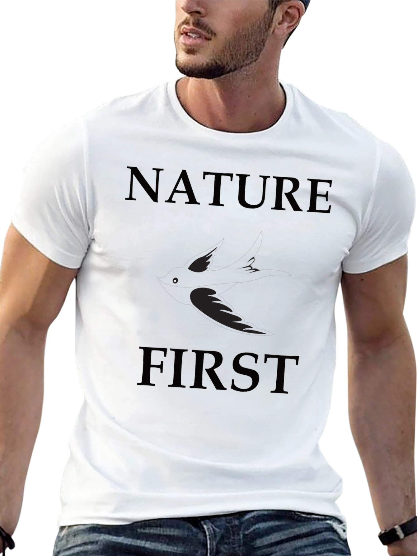 Nature First Graphic Tee - Black