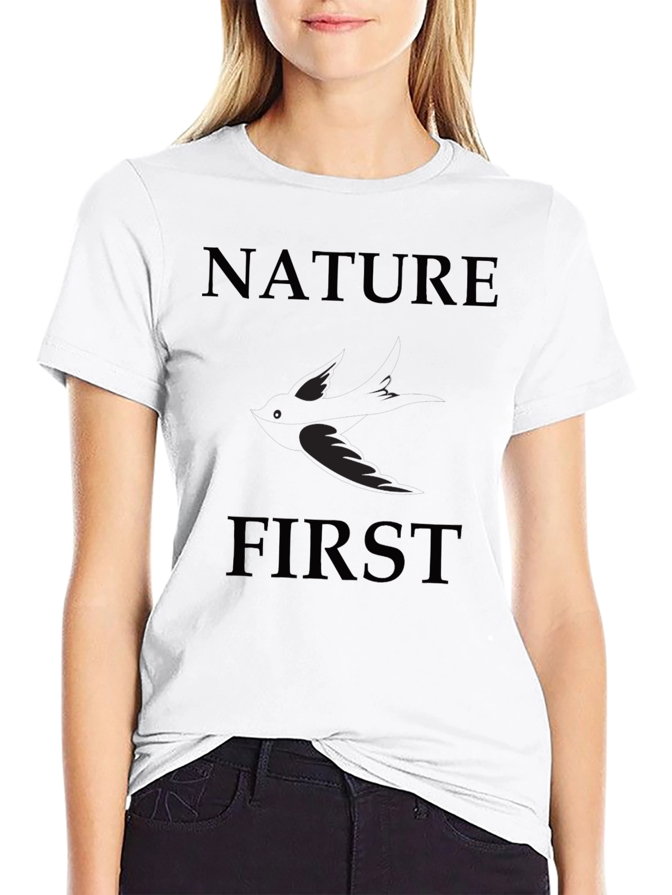 Nature First Graphic Tee - Black