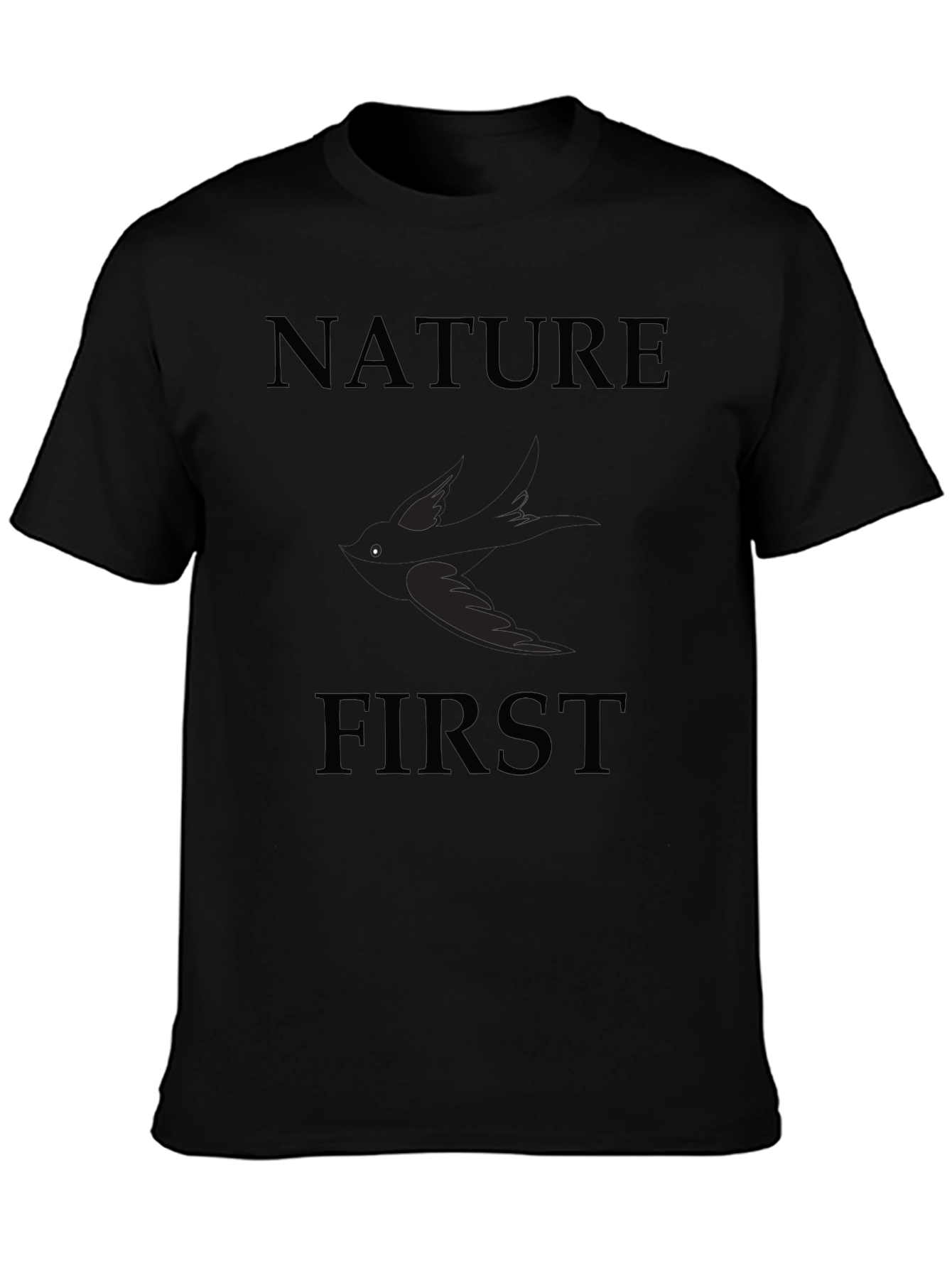 Nature First Graphic Tee - Black