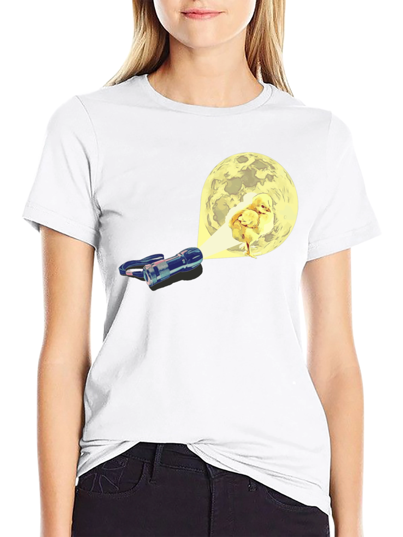 Funny Chick Moon T-Shirt