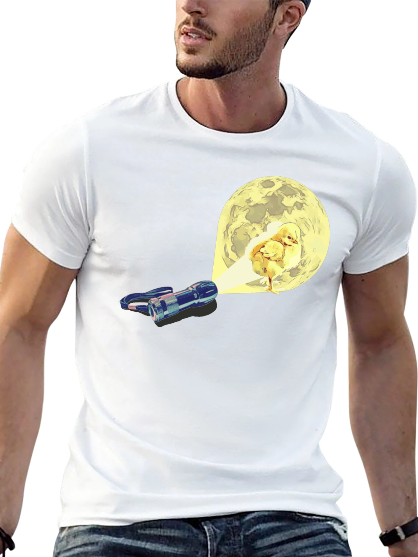 Funny Chick Moon T-Shirt