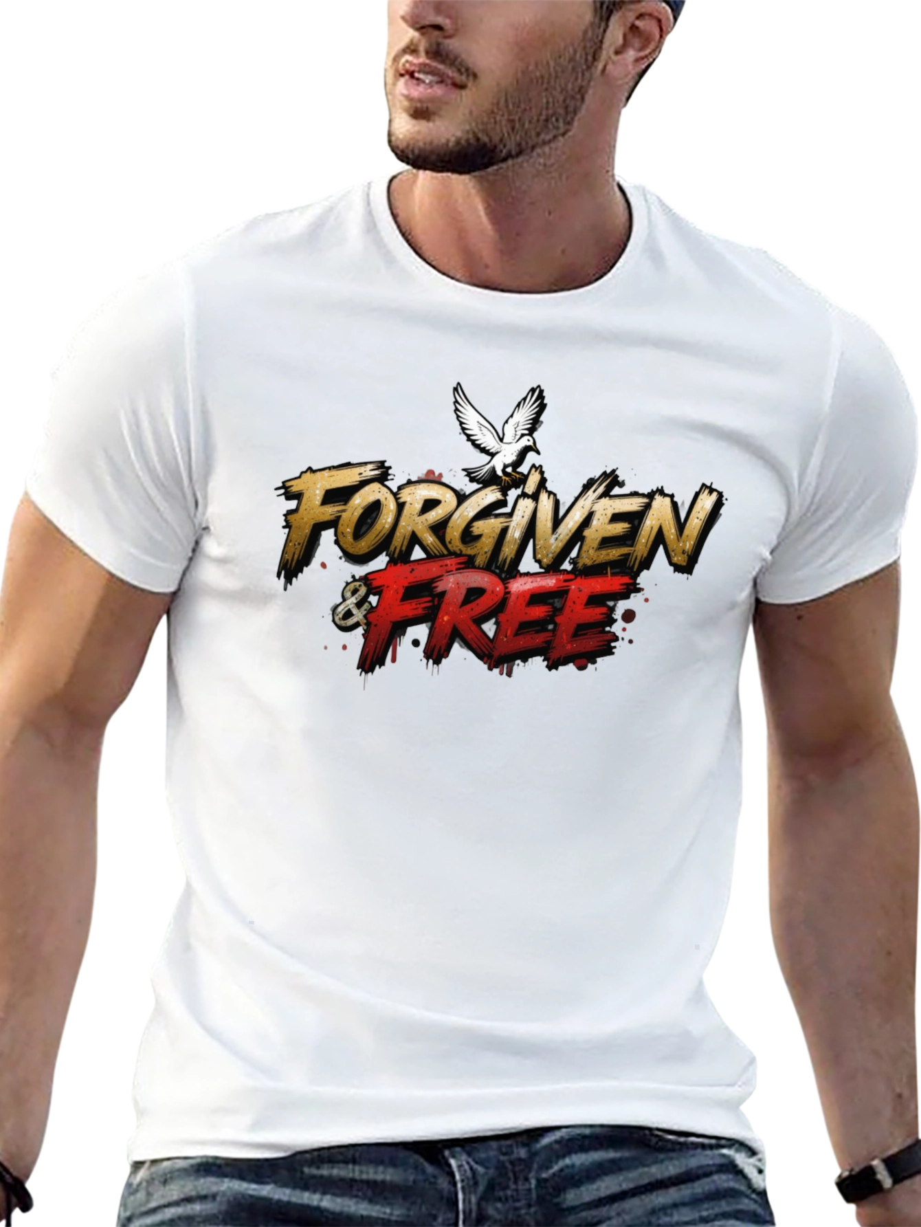 Forgiven & Free Graphic Tee - Black