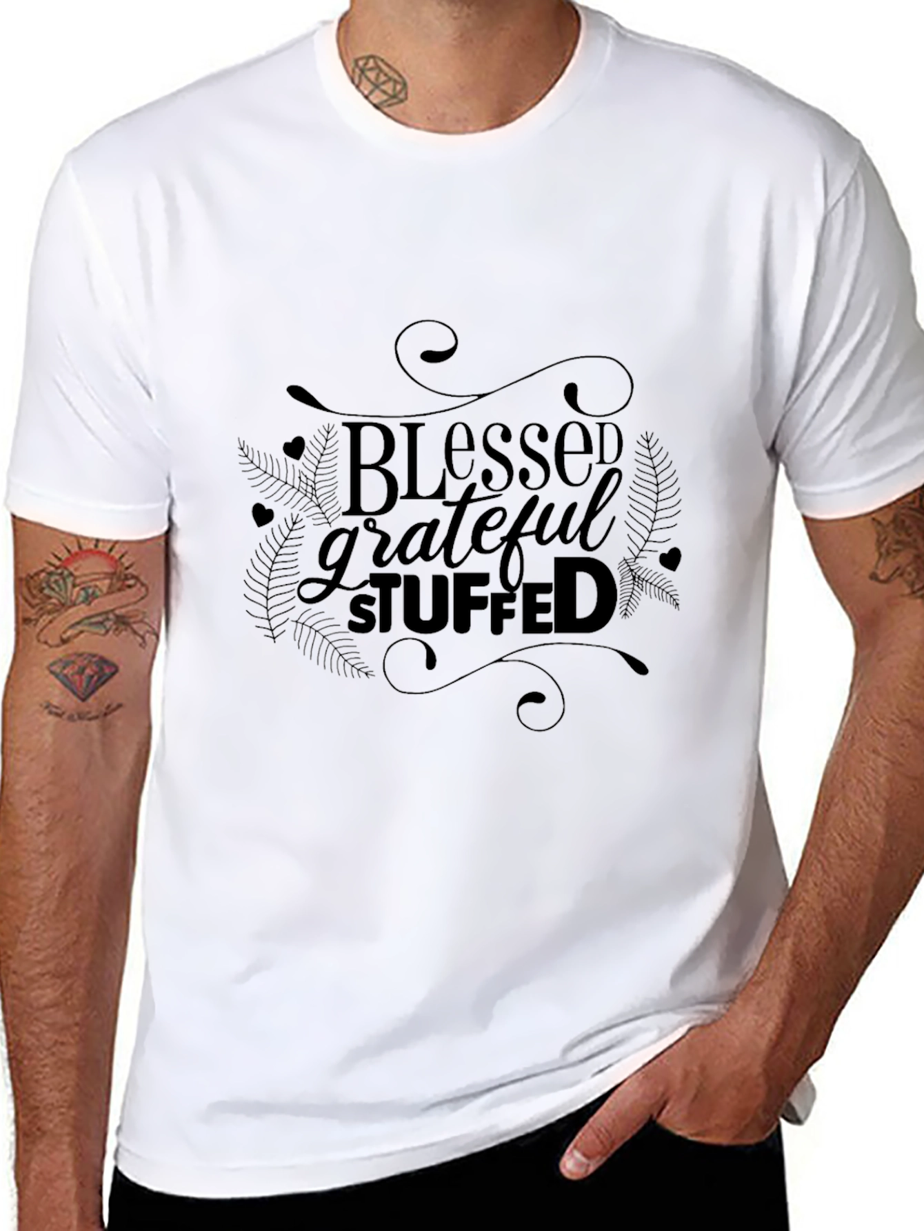 Blessed Grateful Stuffed Thanksgiving T-Shirt