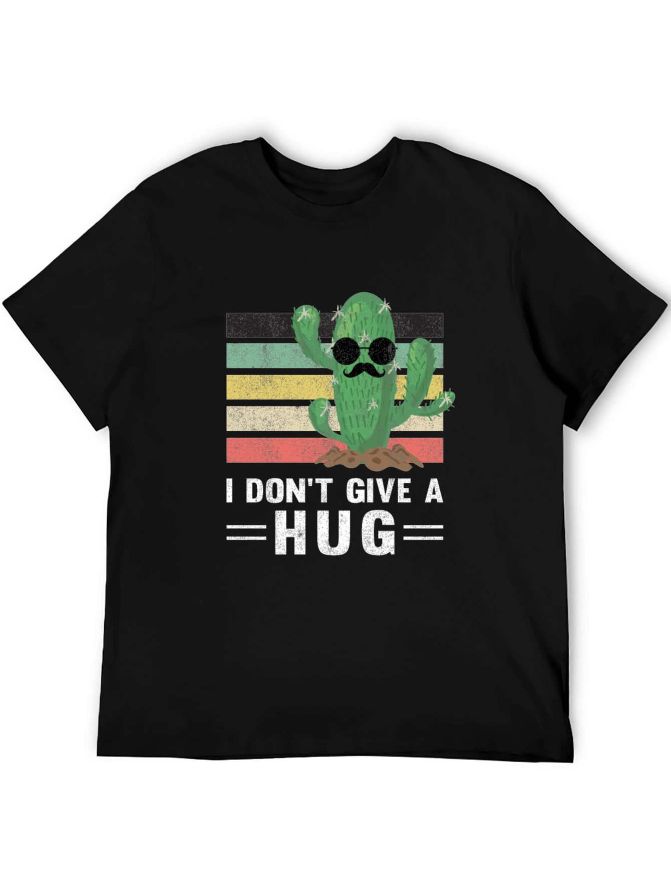 I Dont Give A Hug Cactus Graphic T-Shirt