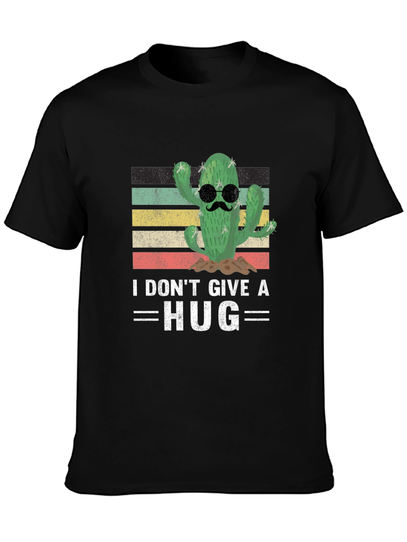 I Dont Give A Hug Cactus Graphic T-Shirt