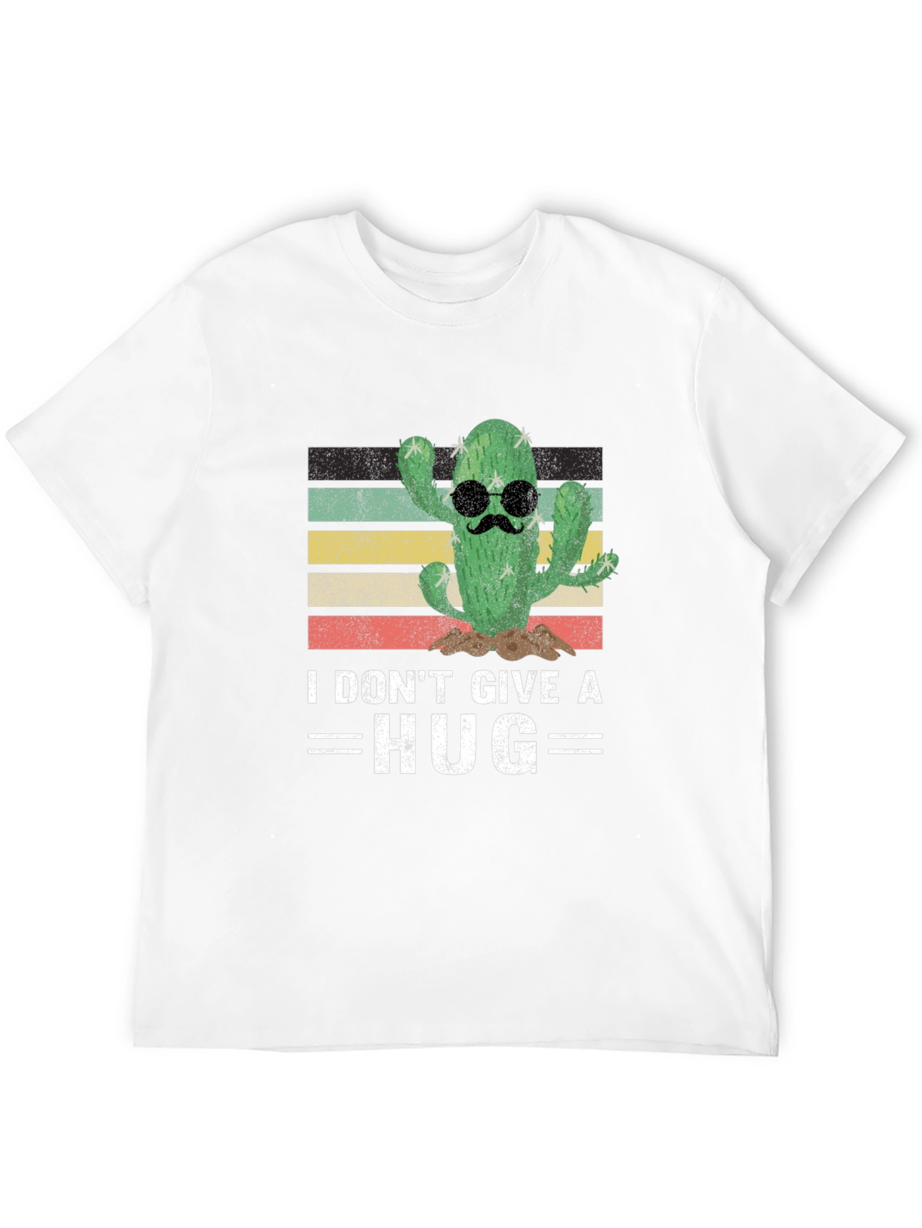I Dont Give A Hug Cactus Graphic T-Shirt