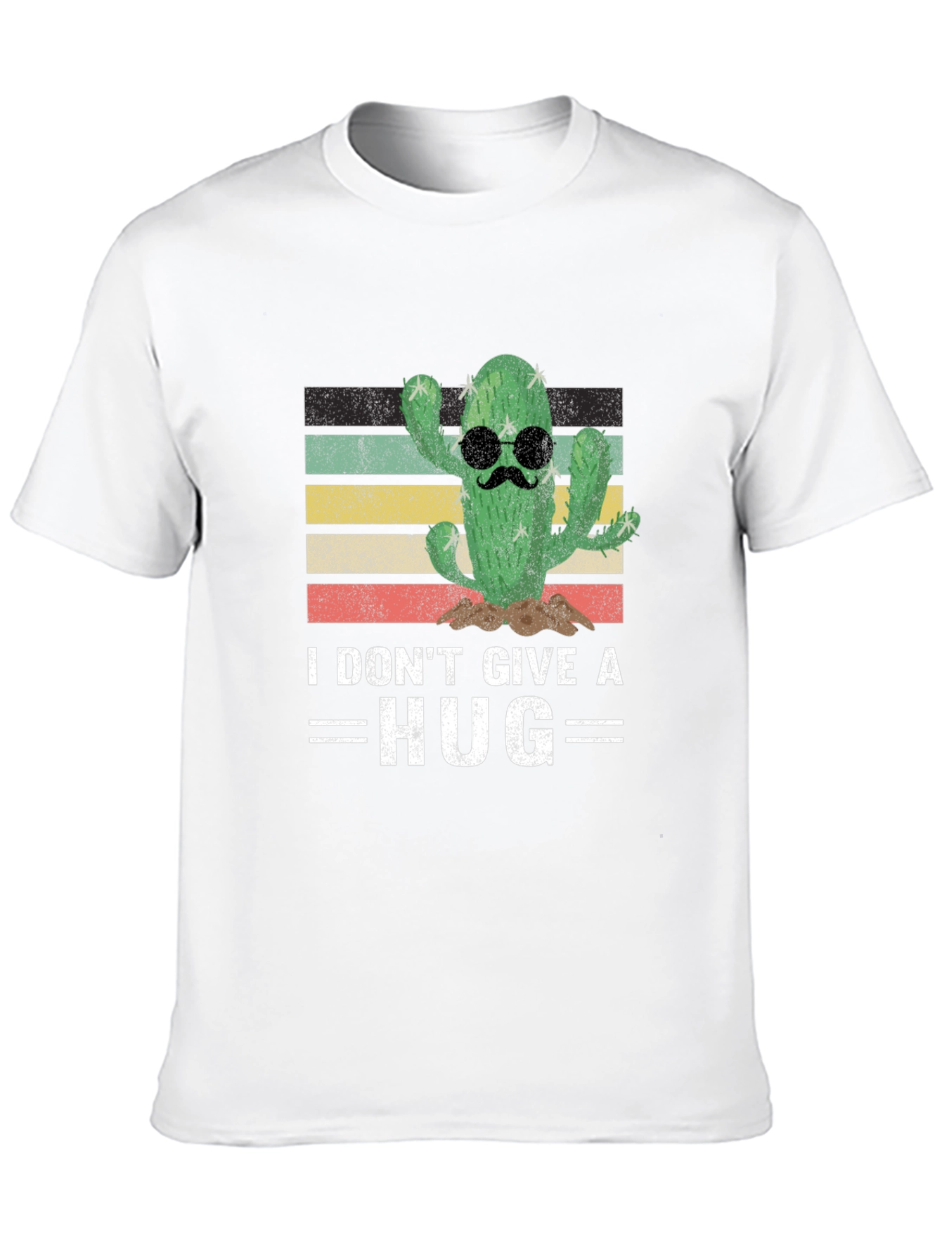 I Dont Give A Hug Cactus Graphic T-Shirt