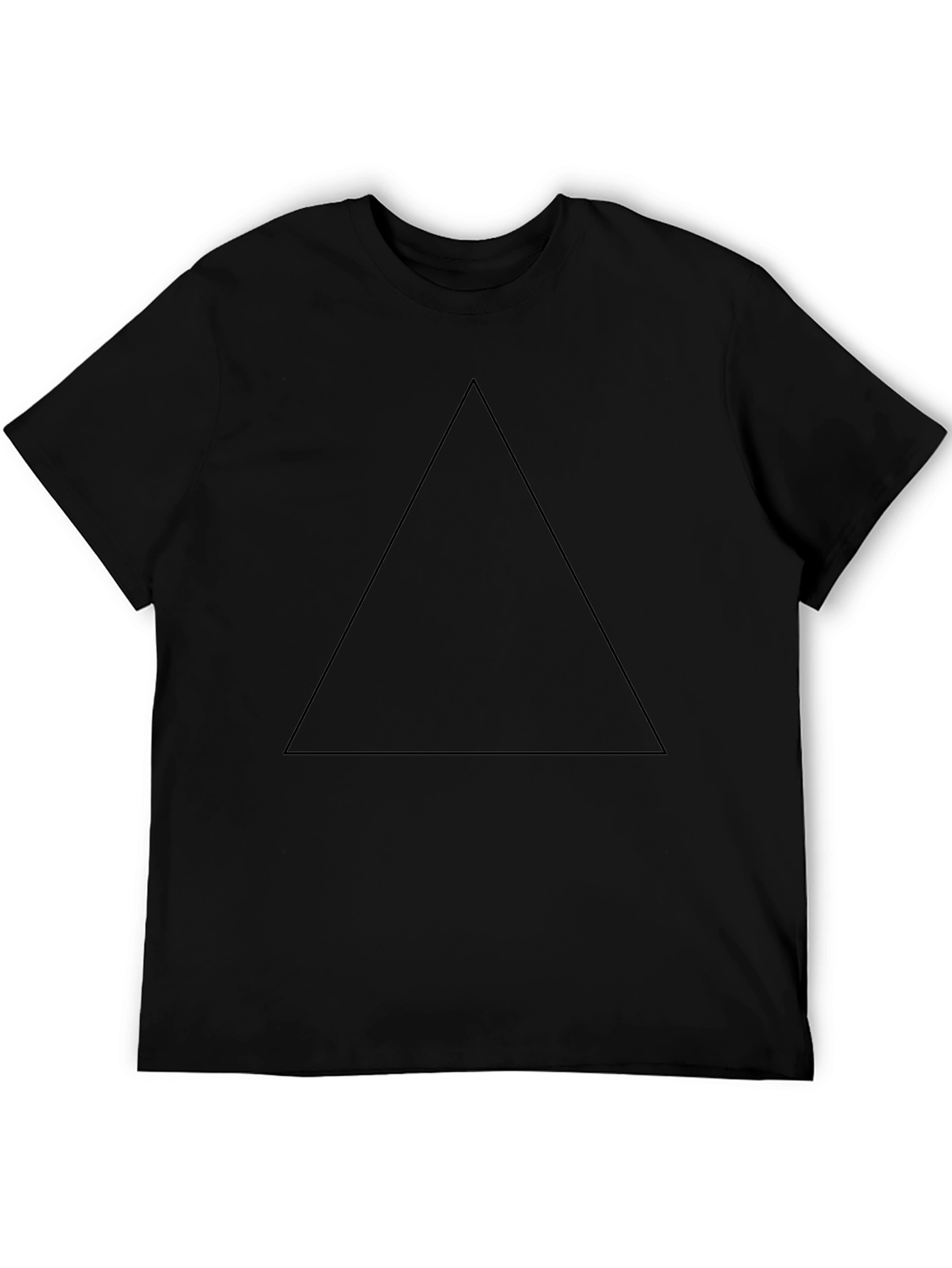 Minimalist Black Triangle Graphic T-Shirt
