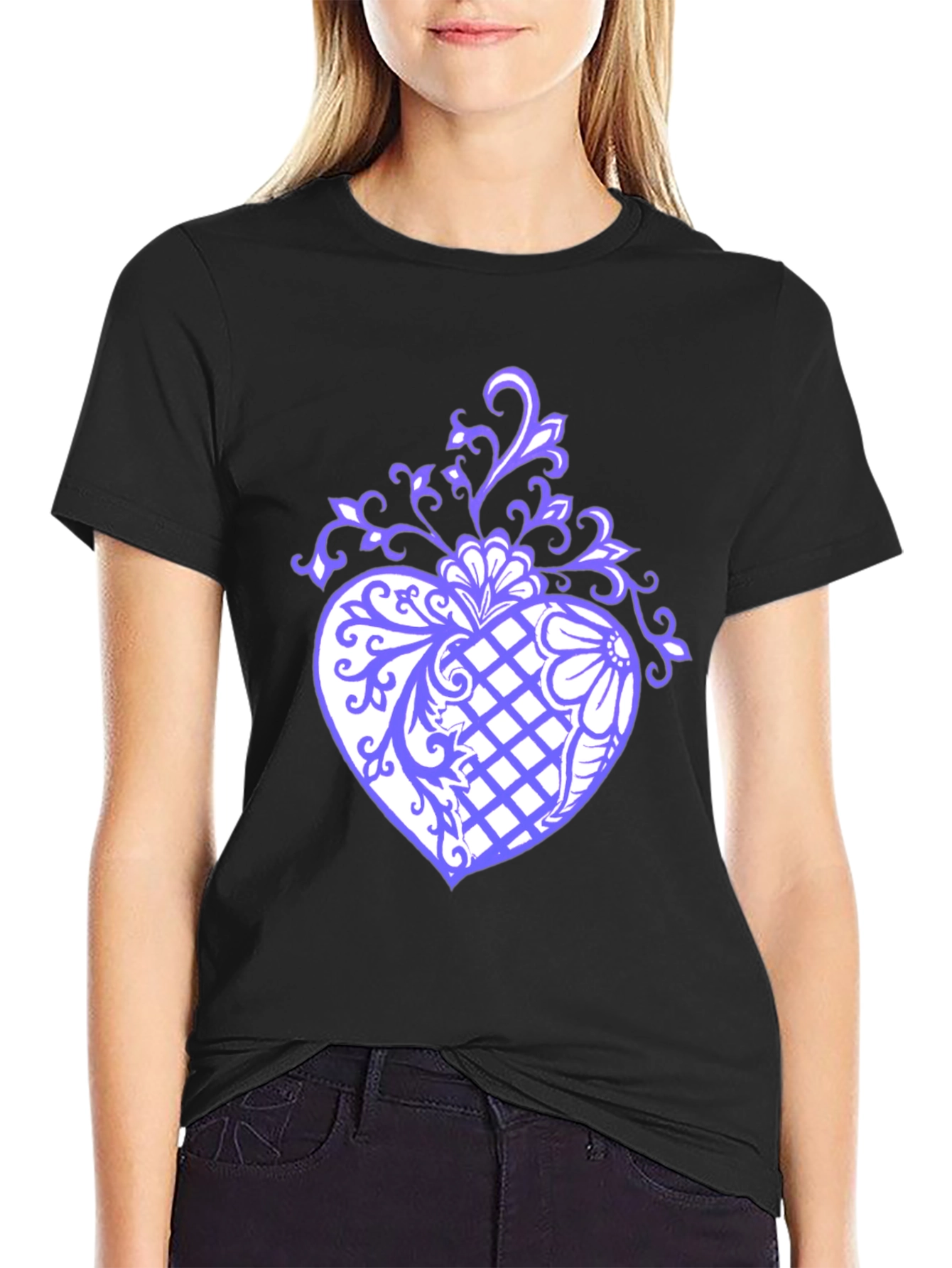 Floral Heart Graphic T-Shirt