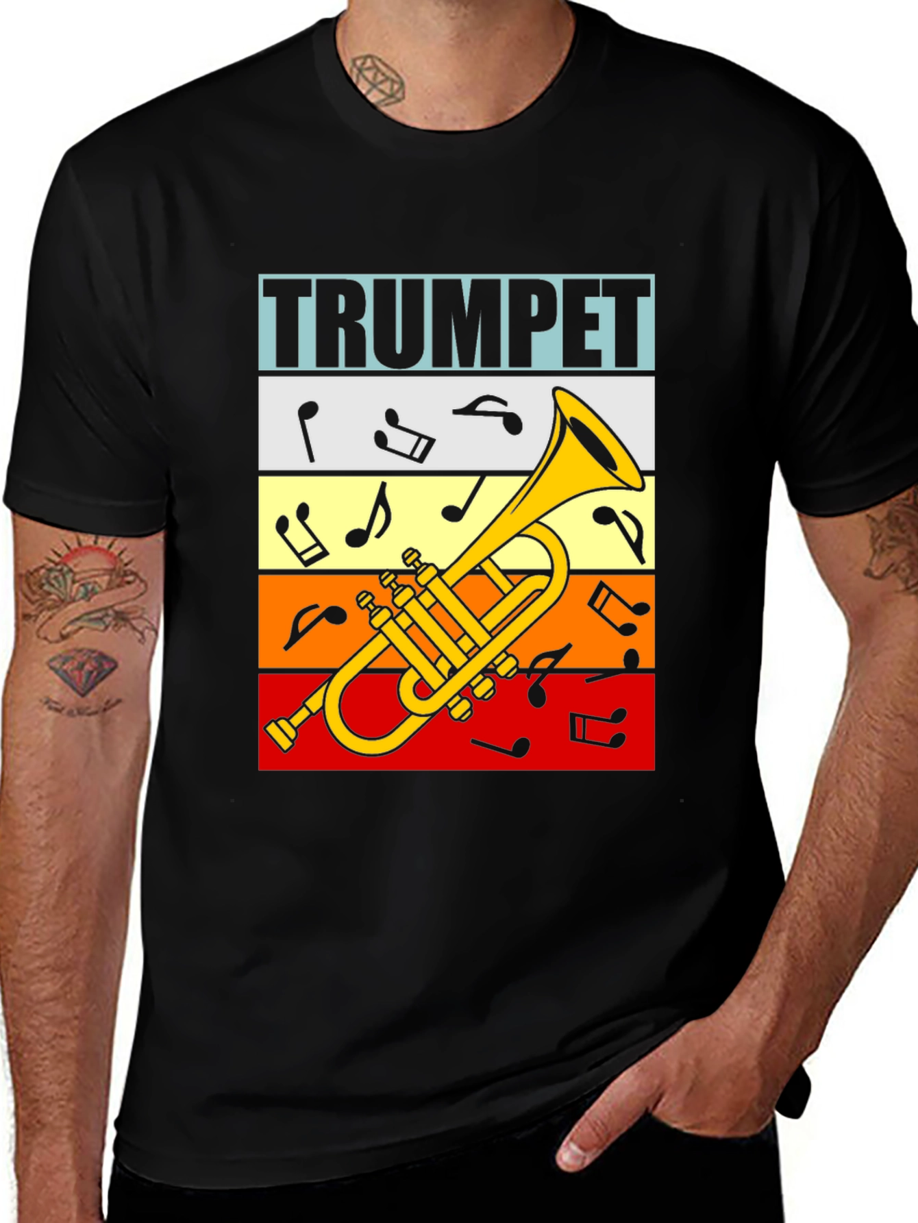 Trumpet Graphic Tee - Music Lover T-Shirt