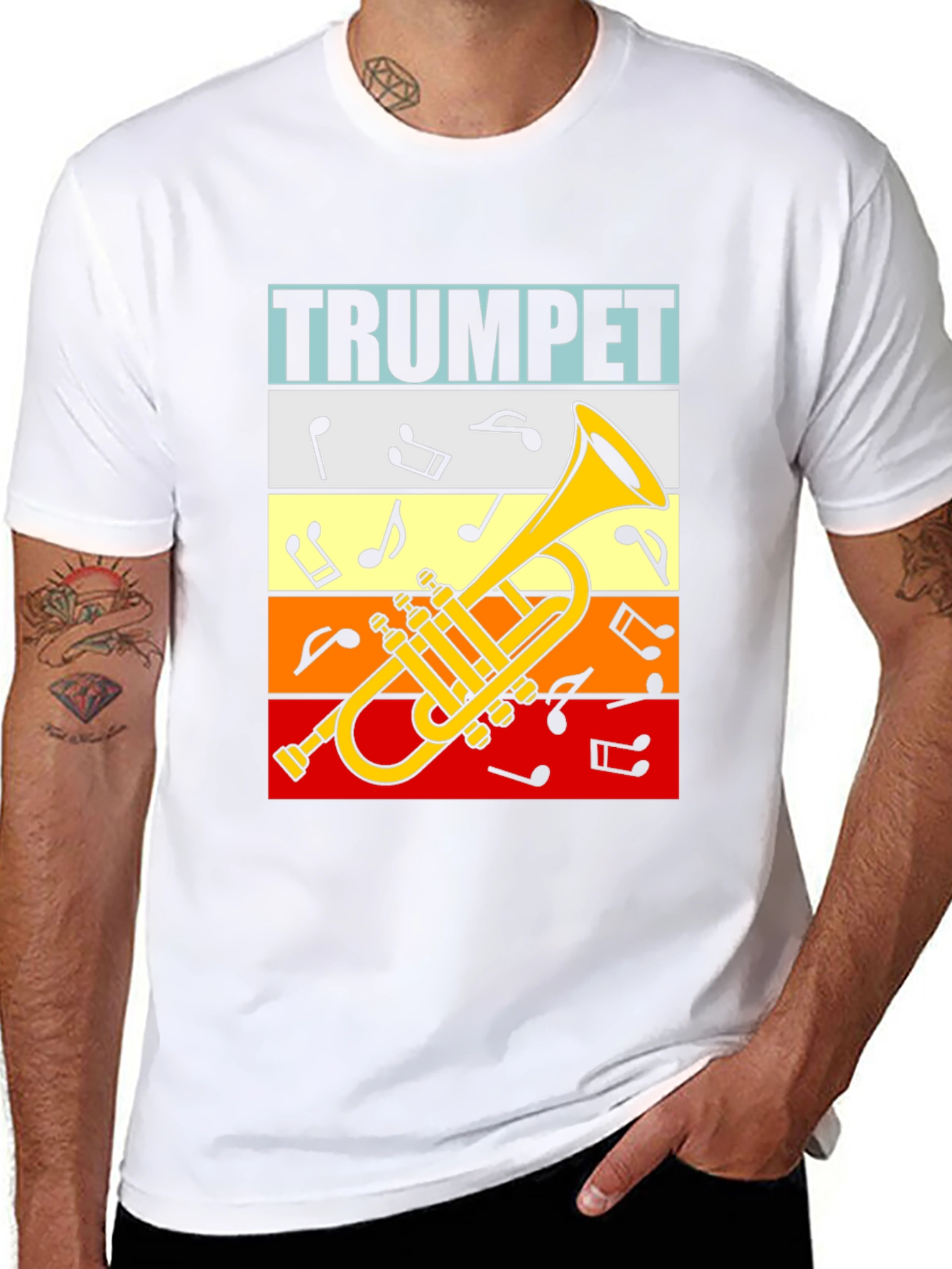 Trumpet Graphic Tee - Music Lover T-Shirt