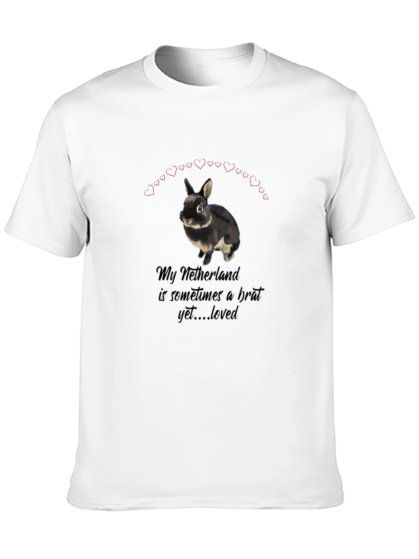 Netherlands Dwarf Rabbit Pet Lover Graphic Tee