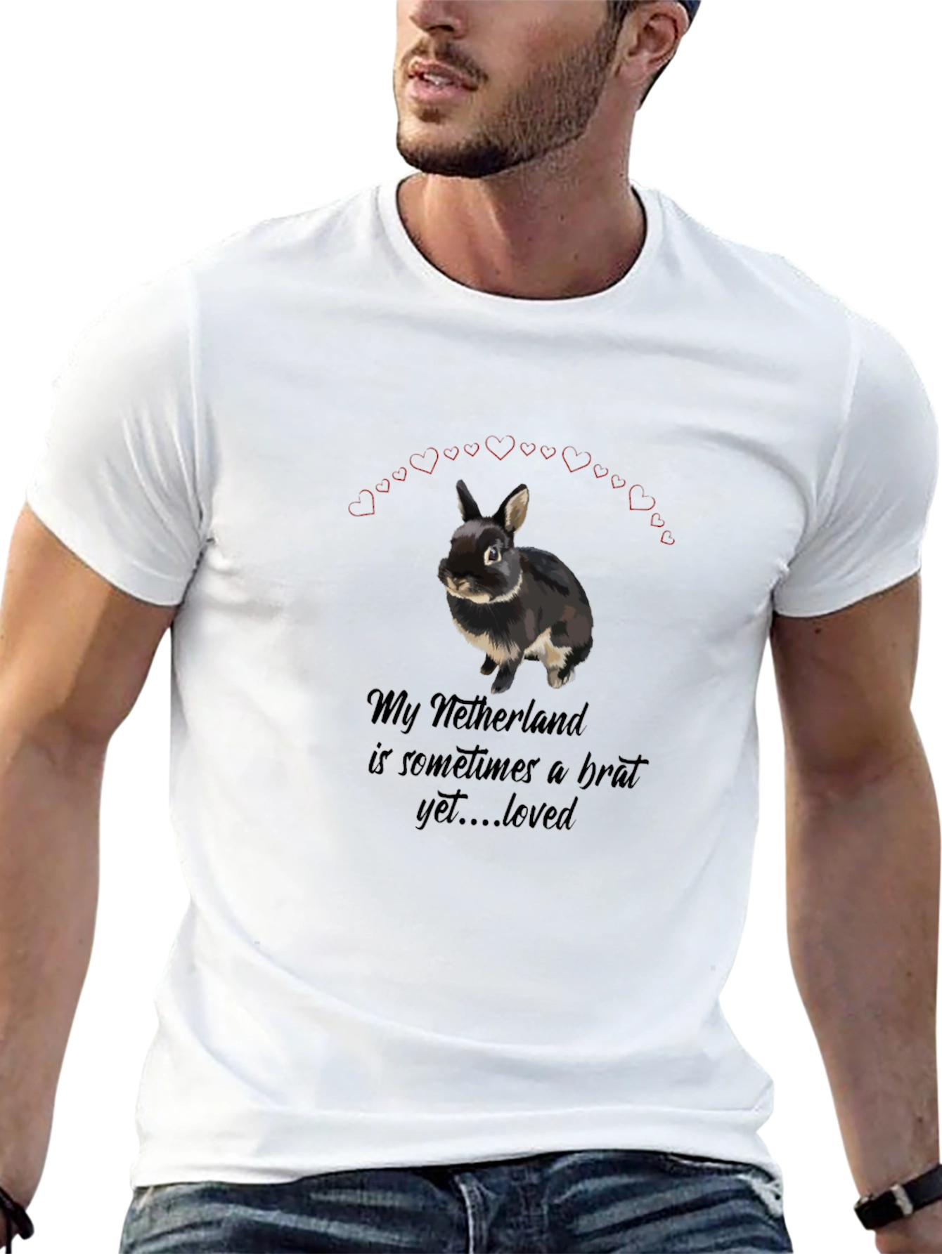 Netherlands Dwarf Rabbit Pet Lover Graphic Tee
