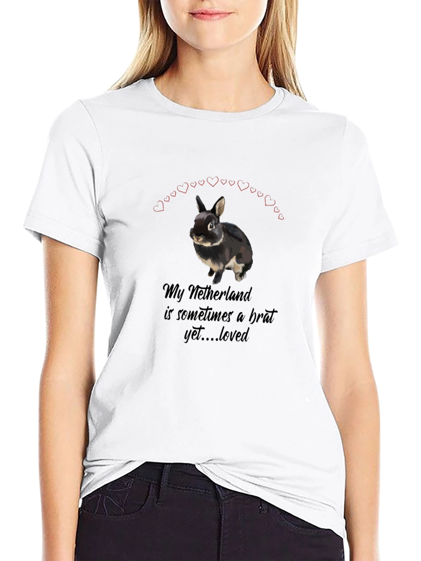 Netherlands Dwarf Rabbit Pet Lover Graphic Tee