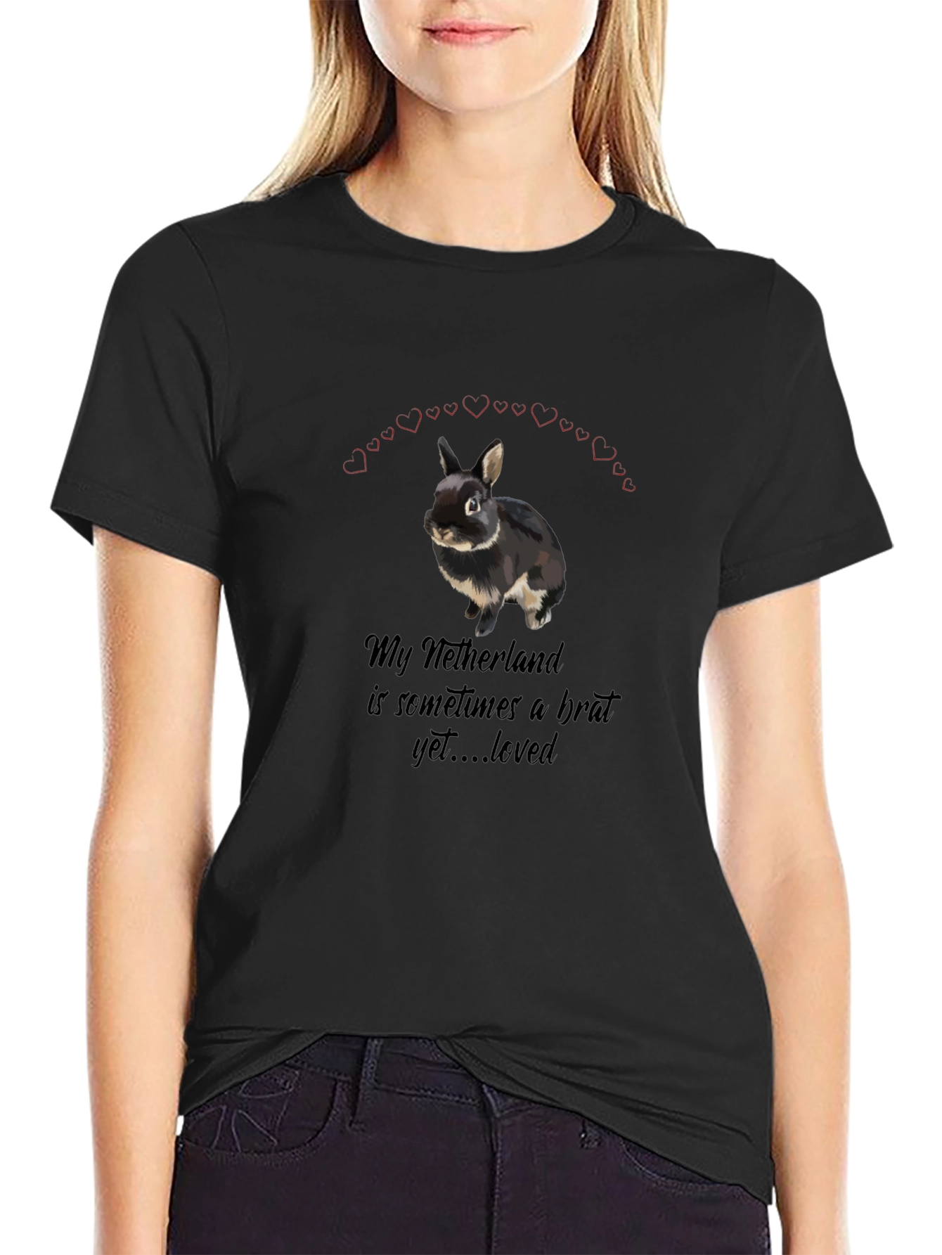 Netherlands Dwarf Rabbit Pet Lover Graphic Tee