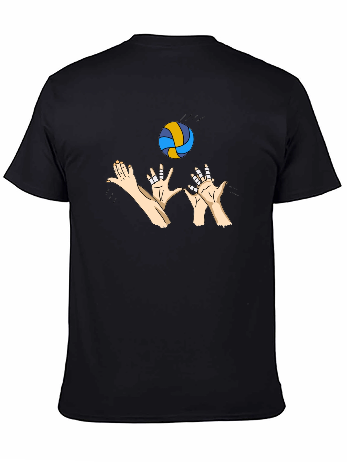 Volleyball Player Graphic Black T-Shirt