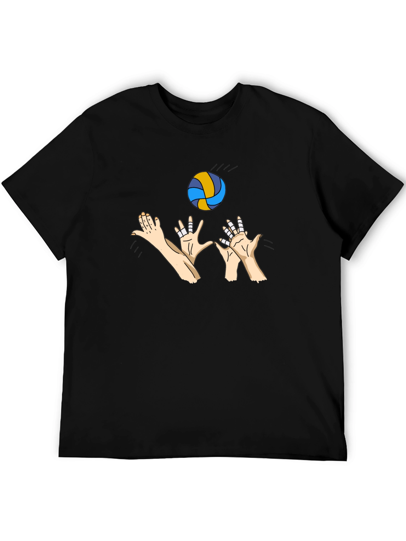 Volleyball Player Graphic Black T-Shirt