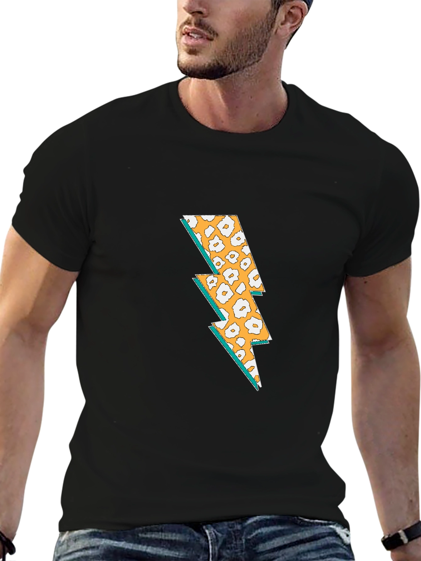 Leopard Lightning Bolt Graphic Tee
