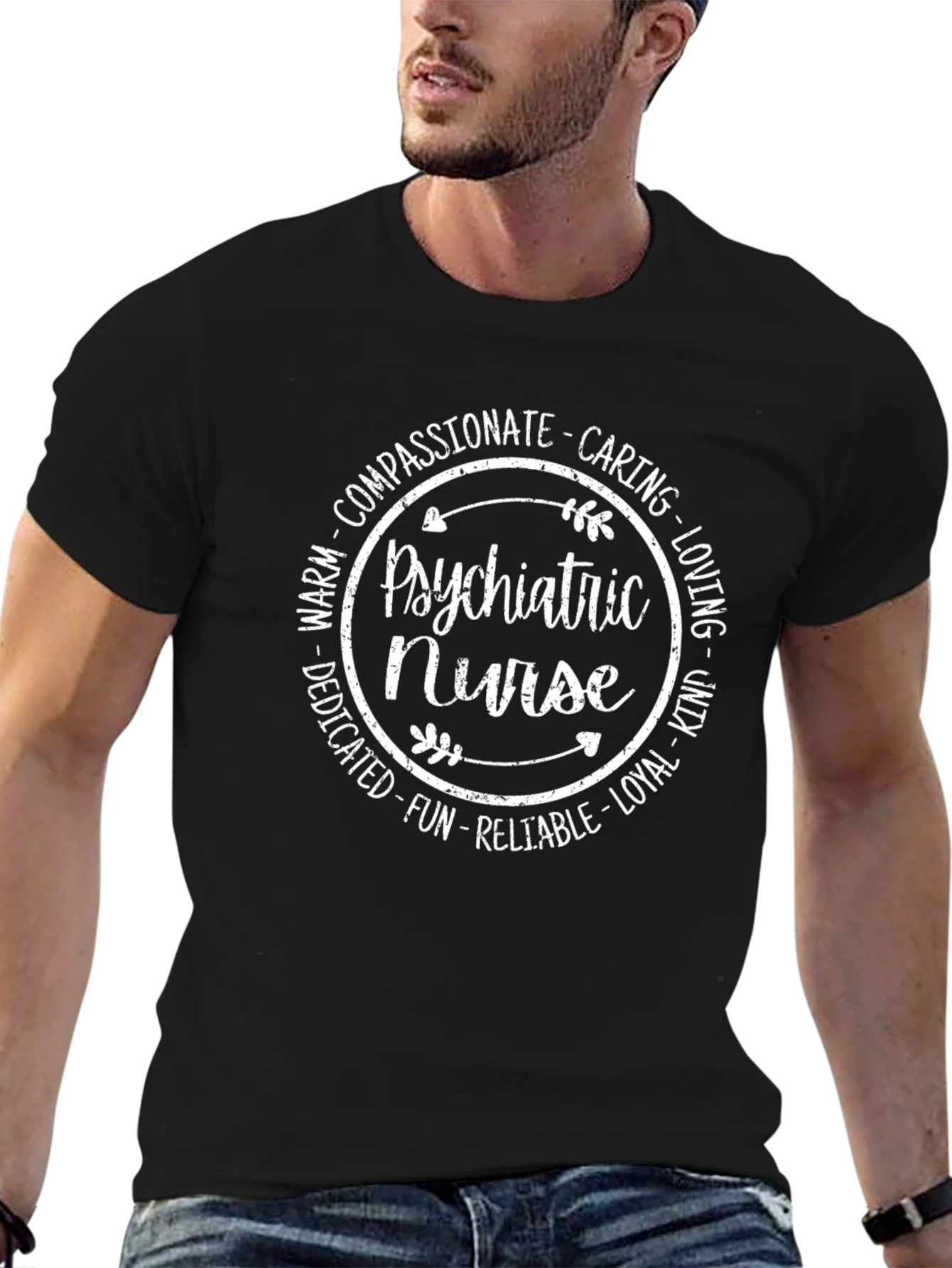 Psychiatric Nurse T-Shirt - Compassionate Caring Loving Tee