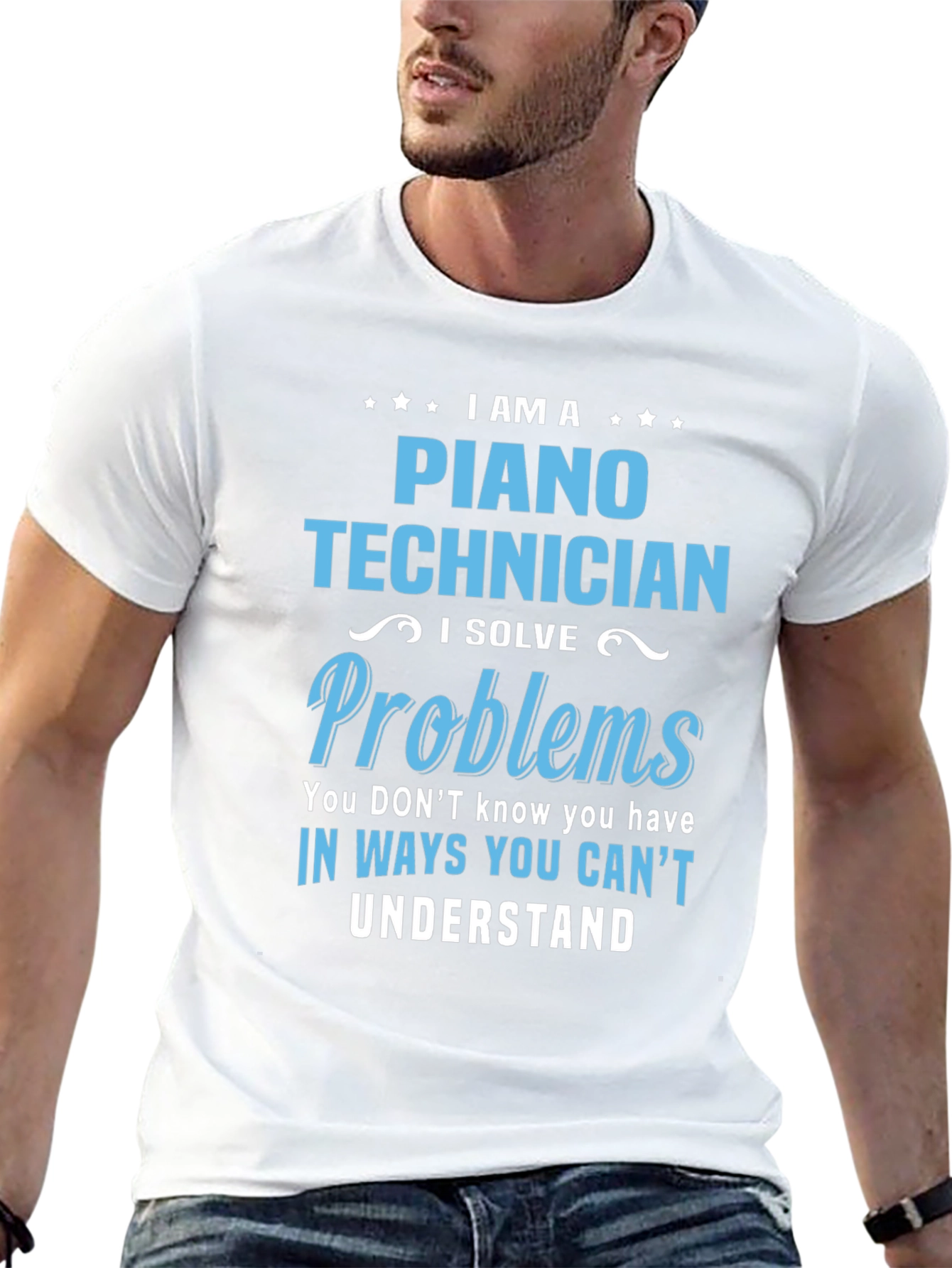 Piano Technician T-Shirt: I Solve Problems Tee