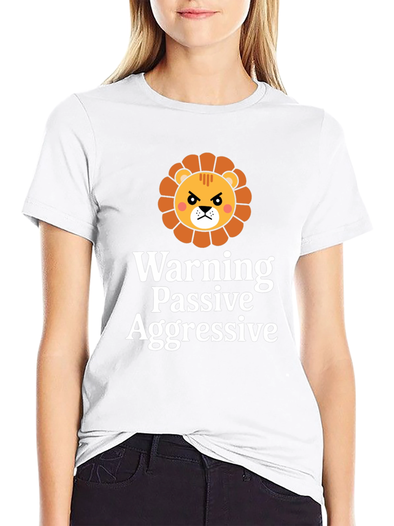Passive Aggressive Lion Black T-Shirt