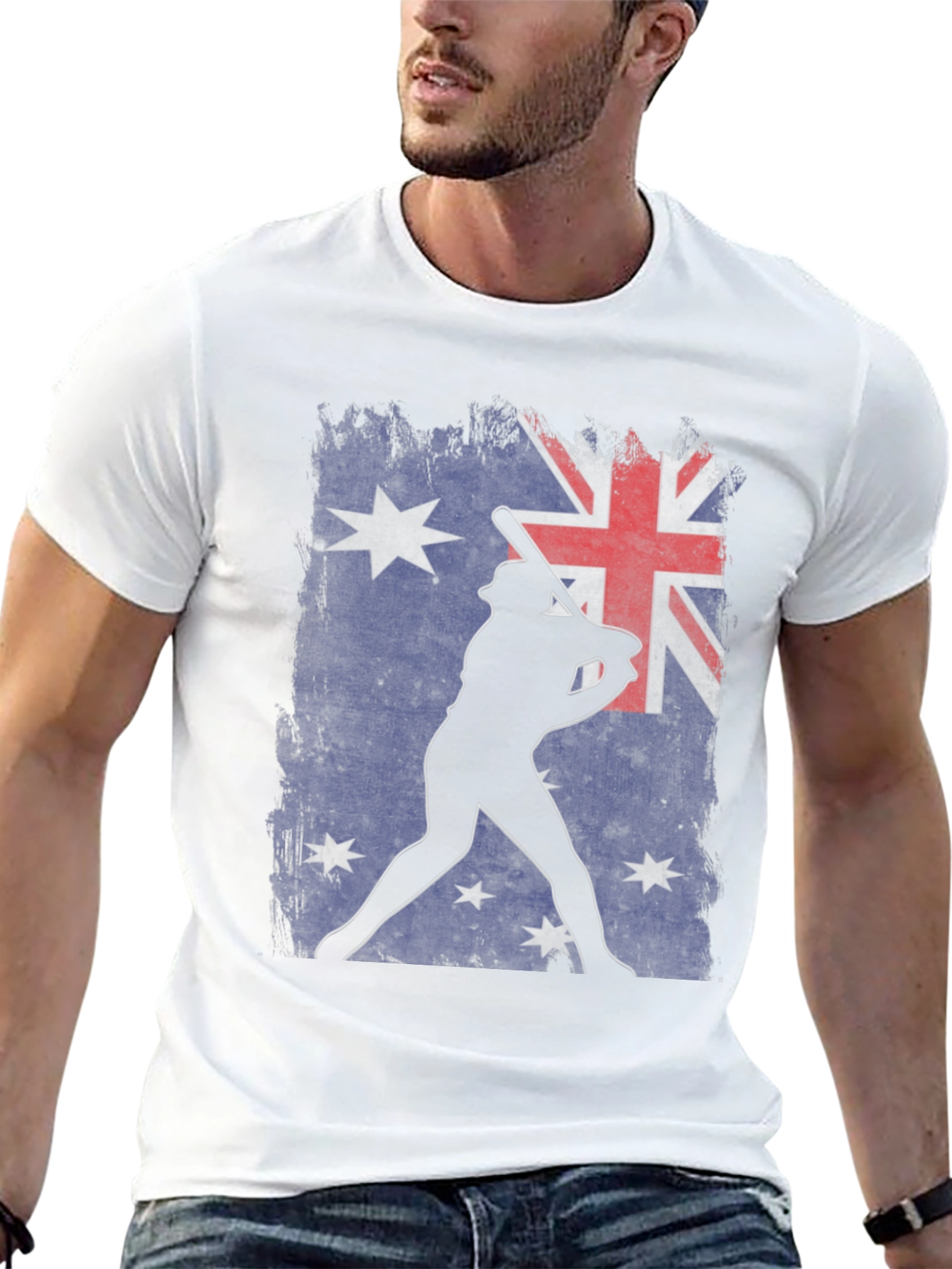 Australia Baseball Flag Graphic T-Shirt