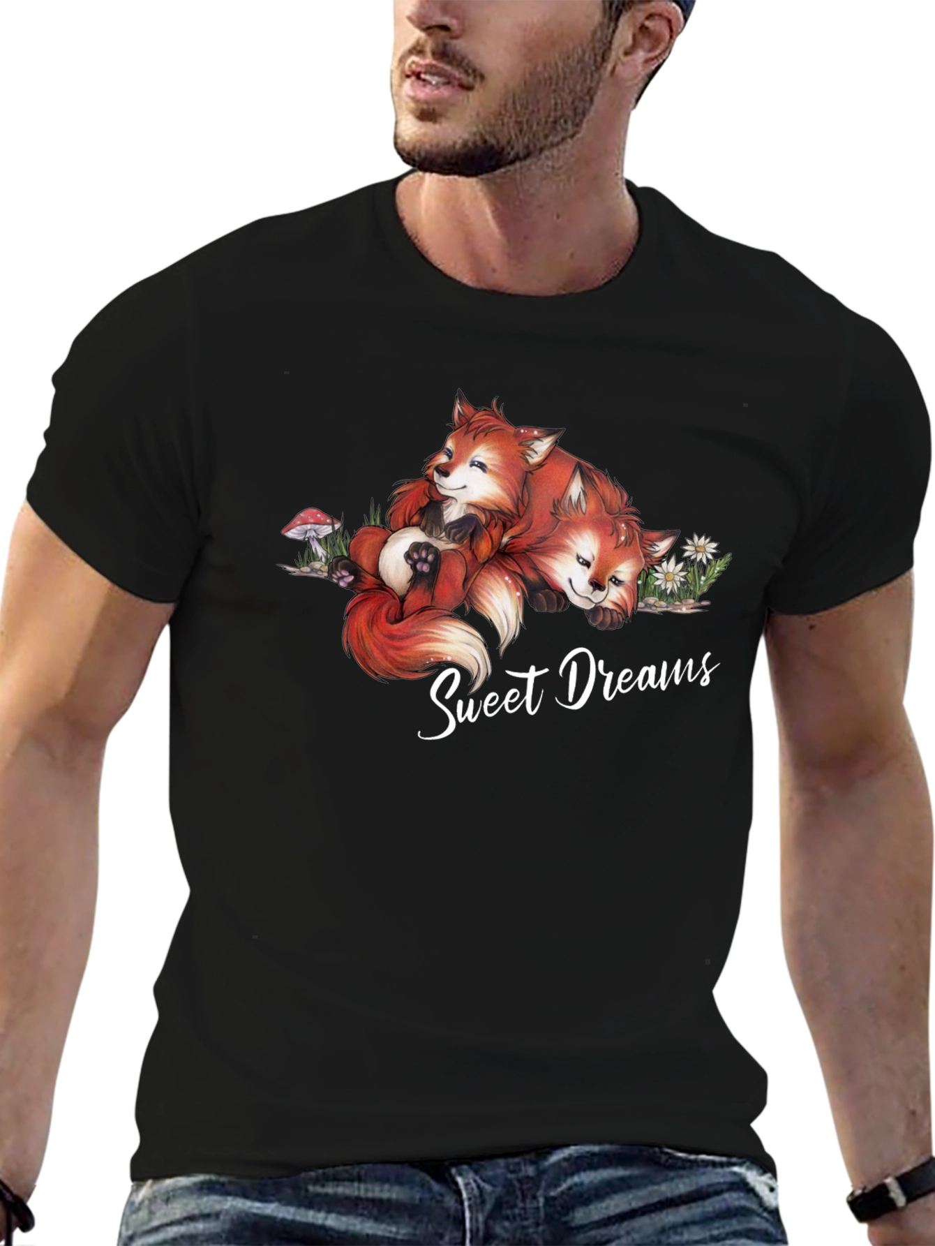 Sweet Dreams Foxes Graphic T-Shirt