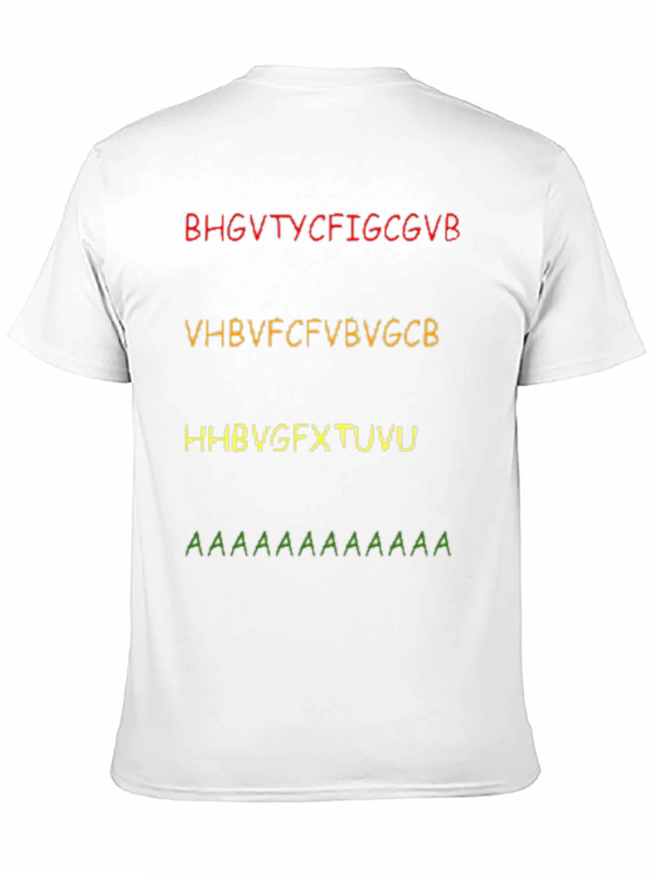 Abstract Letter Print Crew Neck Short Sleeve T-Shirt