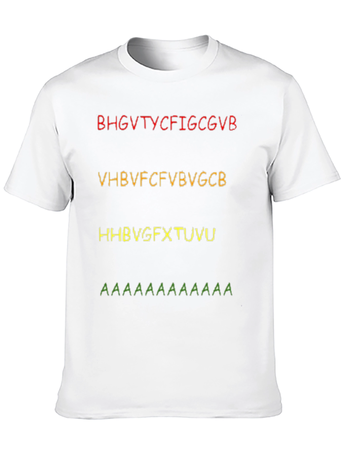Abstract Letter Print Crew Neck Short Sleeve T-Shirt