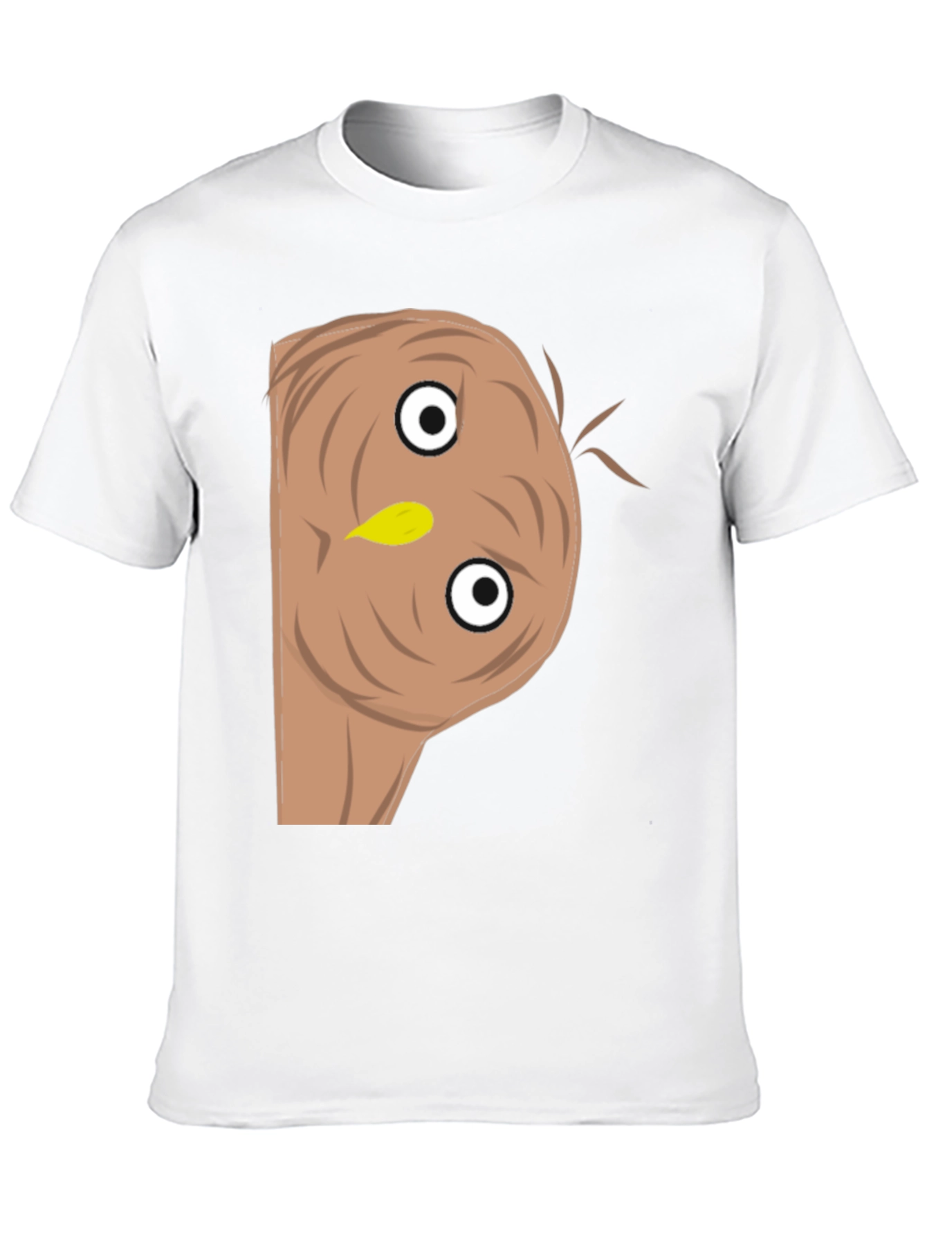 Funny Upside-Down Turkey Face Black T-Shirt