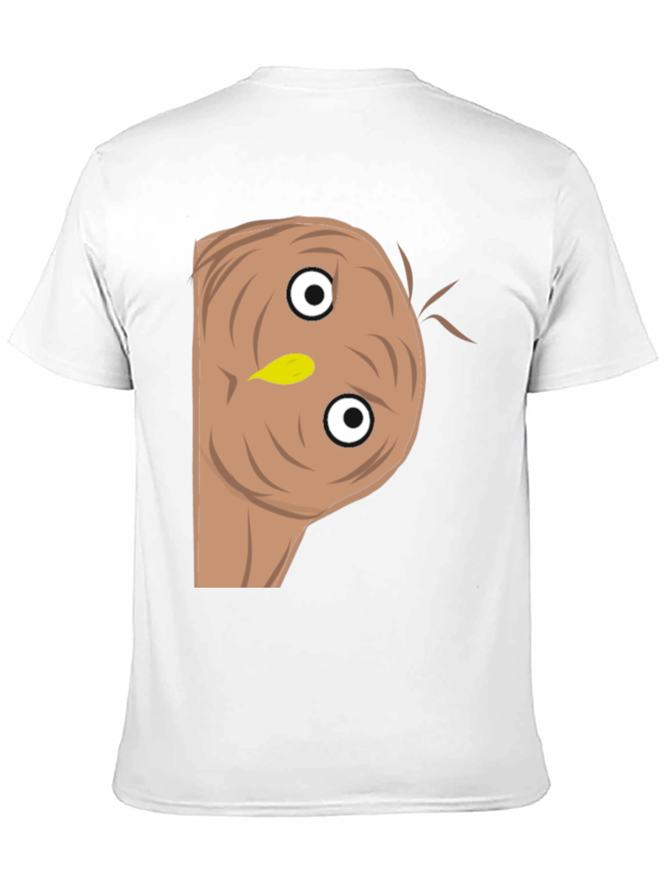 Funny Upside-Down Turkey Face Black T-Shirt