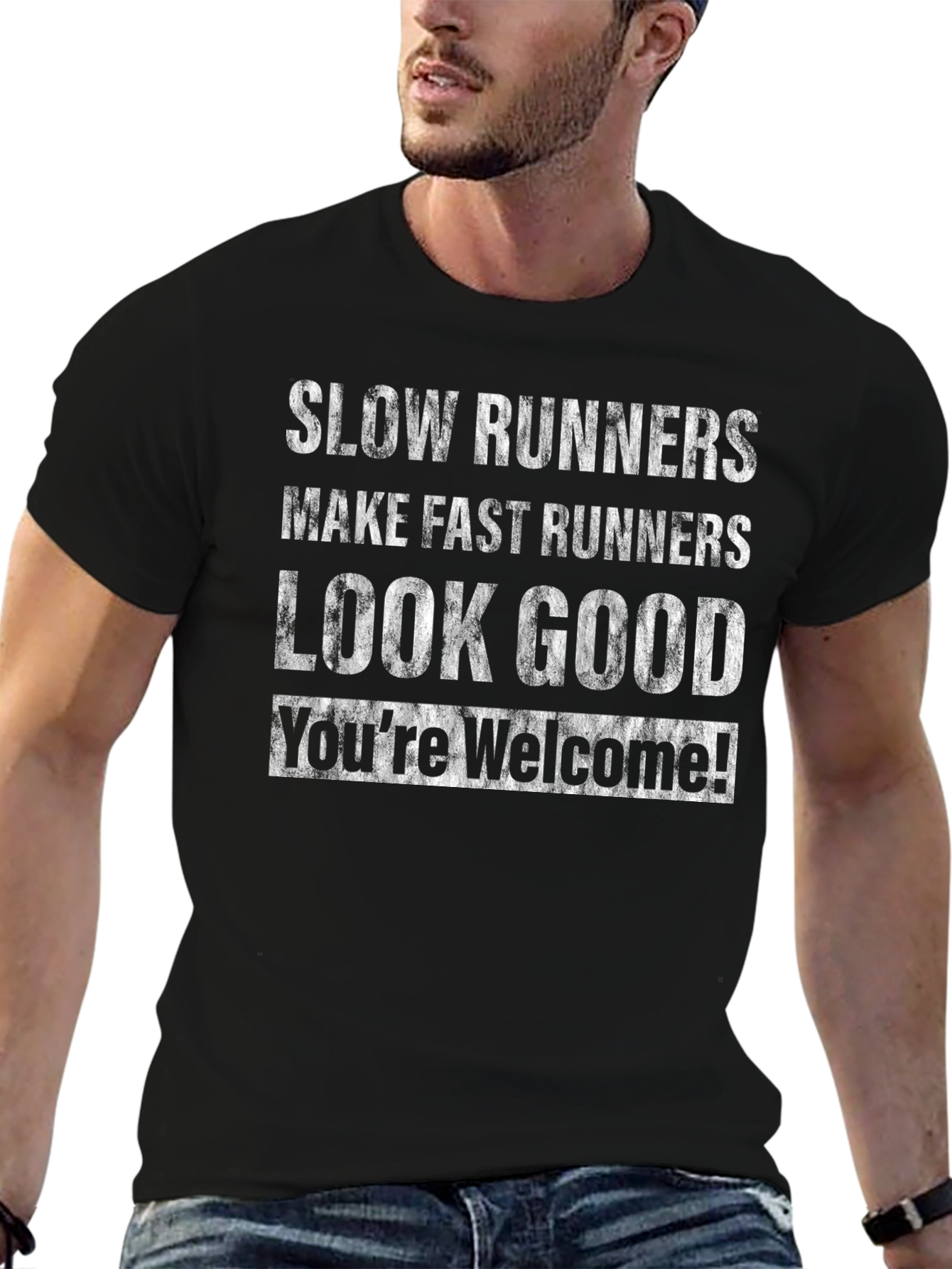 Funny Slow Runners Look Good Graphic T-Shirt