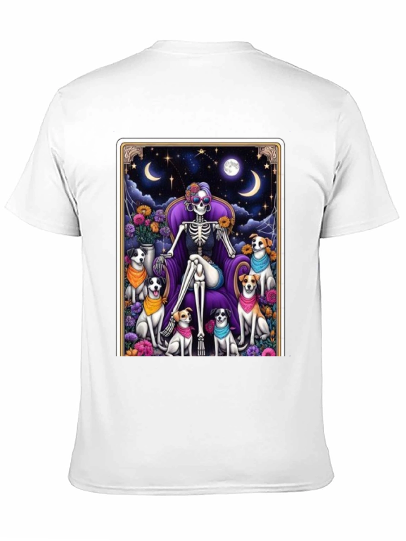 Skeleton & Dogs T-Shirt - Unisex Black Tee