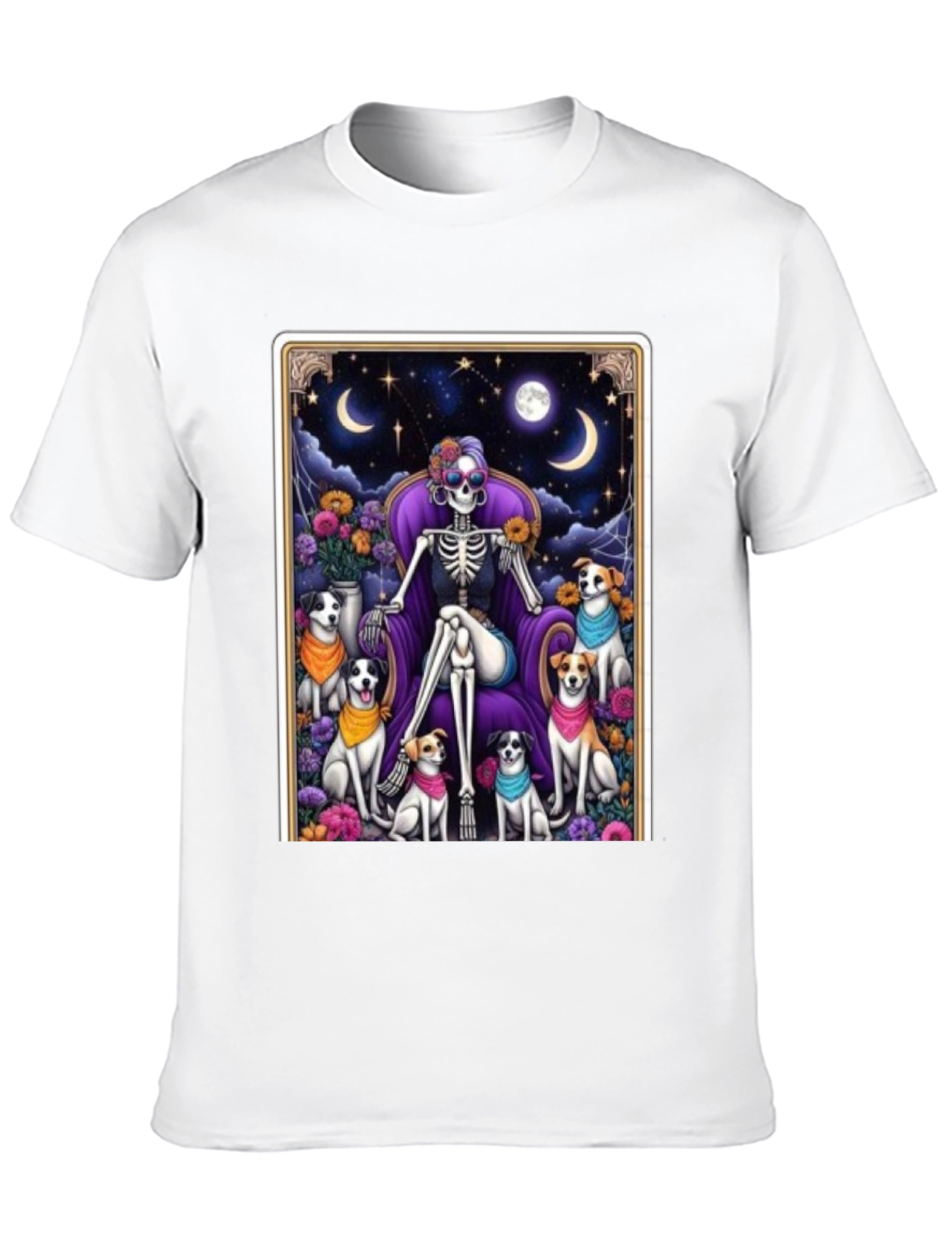 Skeleton & Dogs T-Shirt - Unisex Black Tee