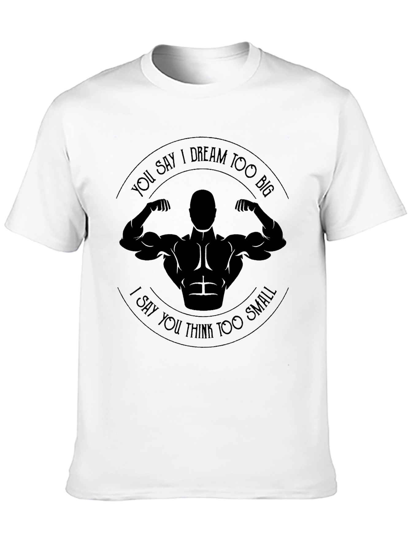 Motivational Bodybuilder Graphic Black T-Shirt