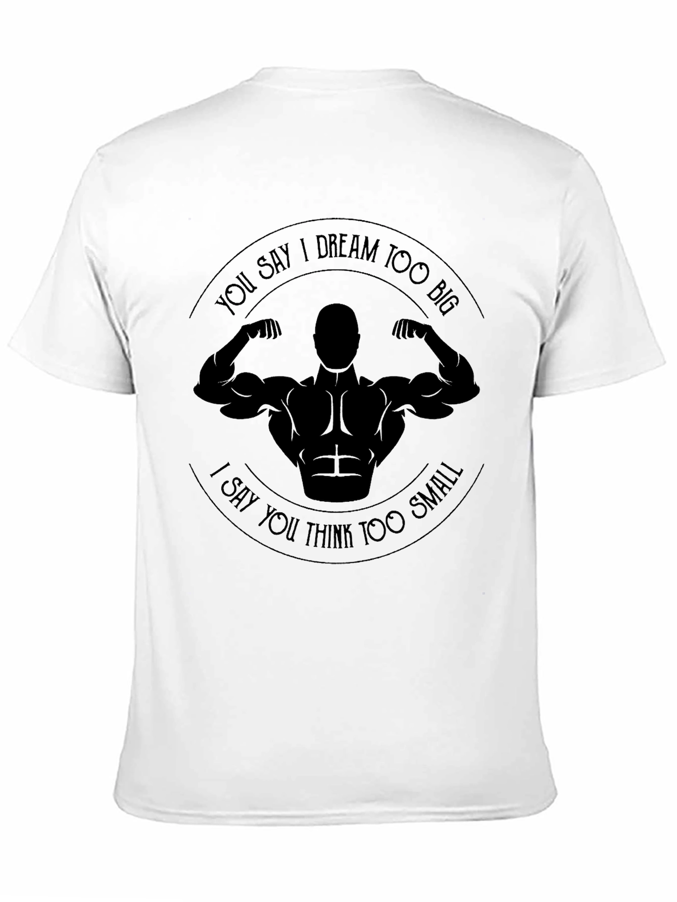 Motivational Bodybuilder Graphic Black T-Shirt