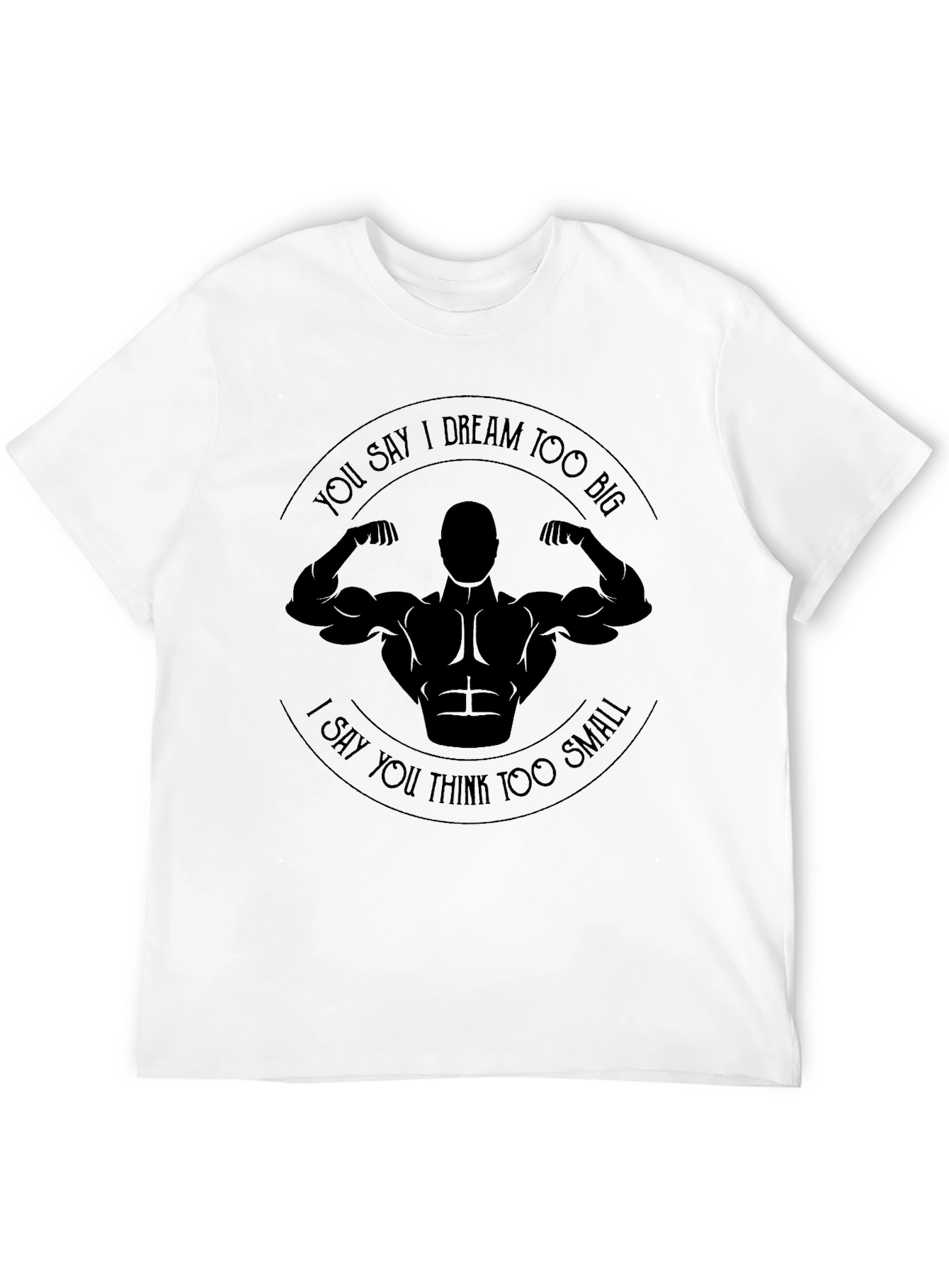 Motivational Bodybuilder Graphic Black T-Shirt