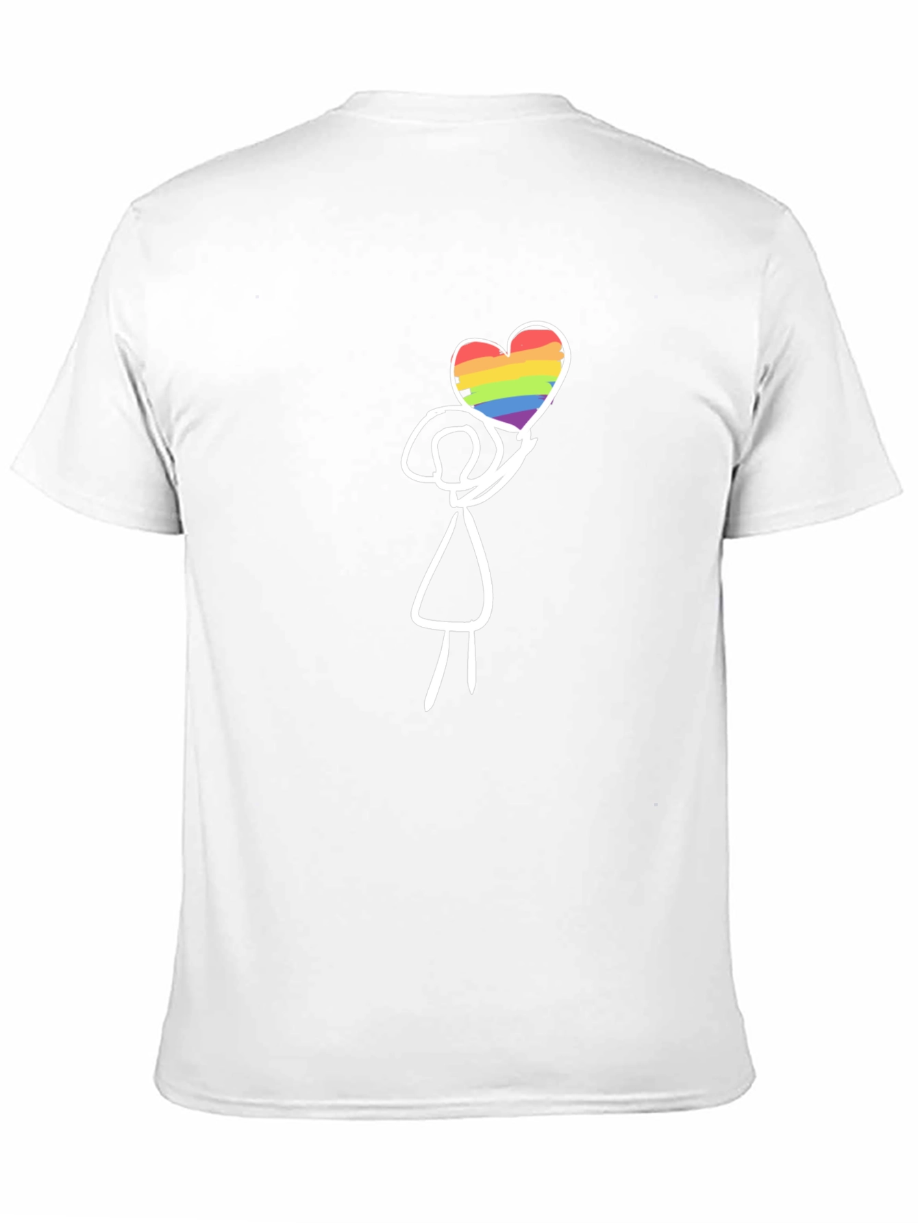 LGBT Pride Stick Figure Heart T-Shirt