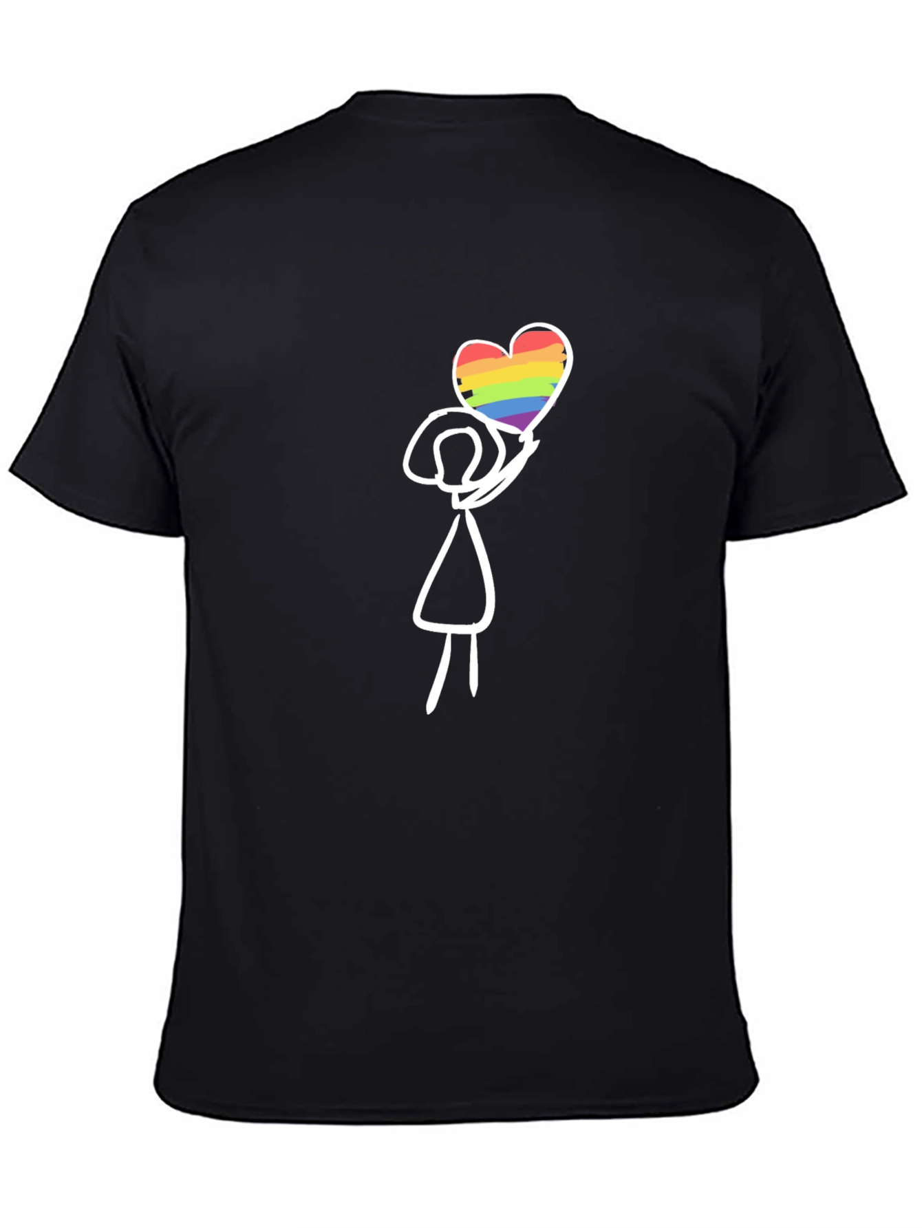 LGBT Pride Stick Figure Heart T-Shirt