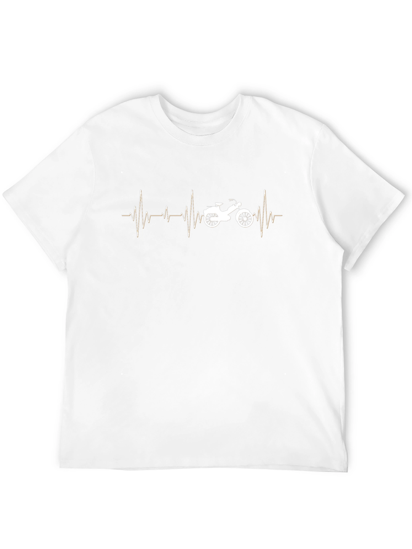Motorcycle Heartbeat T-Shirt - Black