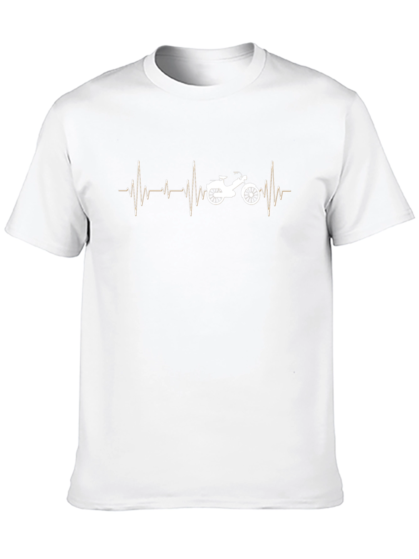 Motorcycle Heartbeat T-Shirt - Black