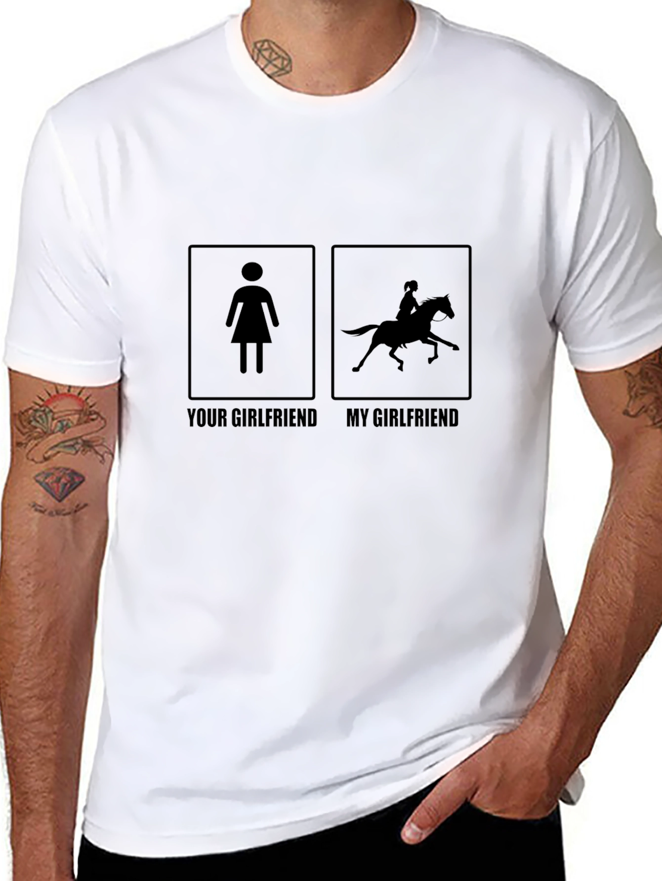 Humorous My Girlfriend Horse Riding T-Shirt