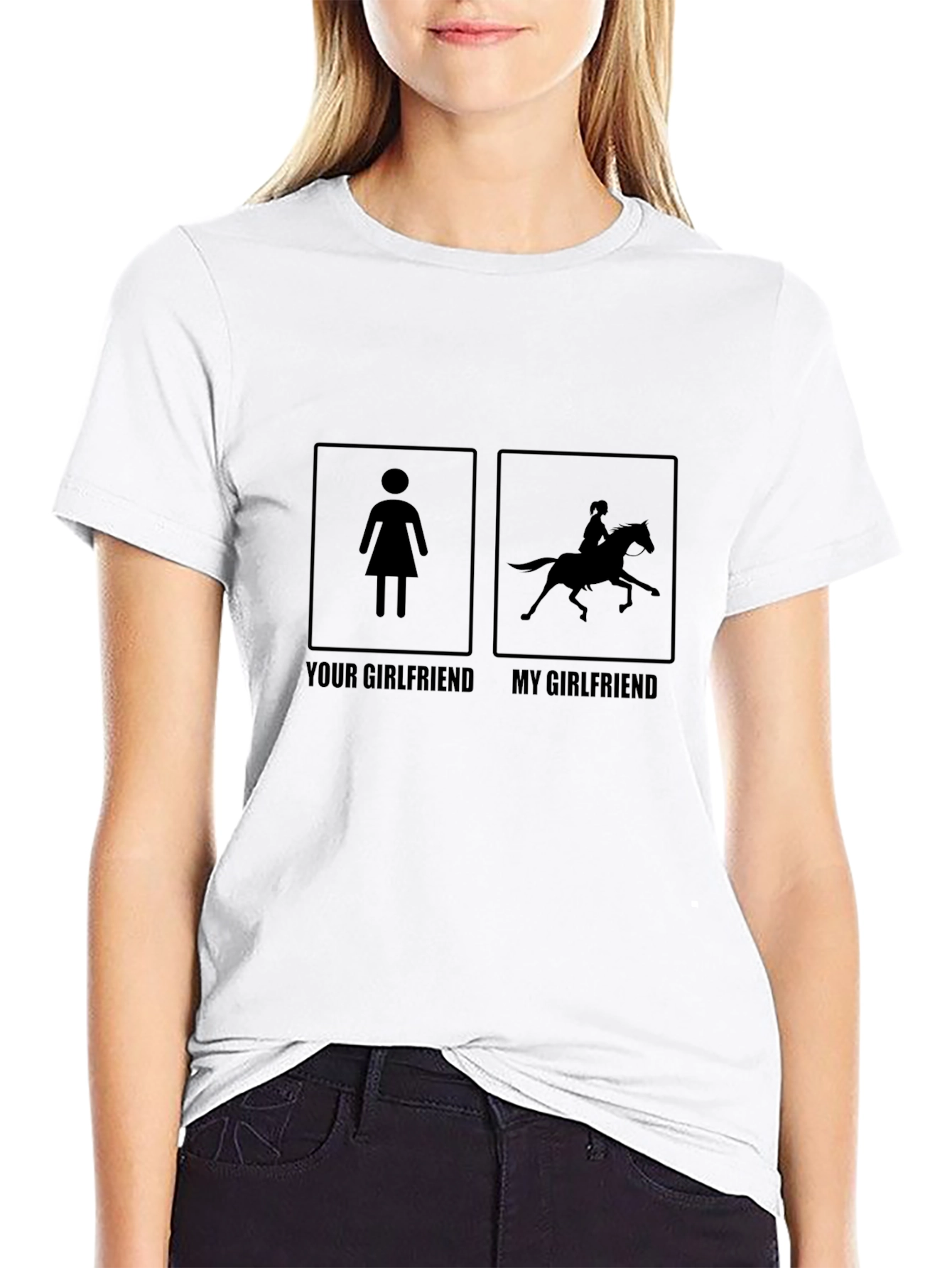Humorous My Girlfriend Horse Riding T-Shirt