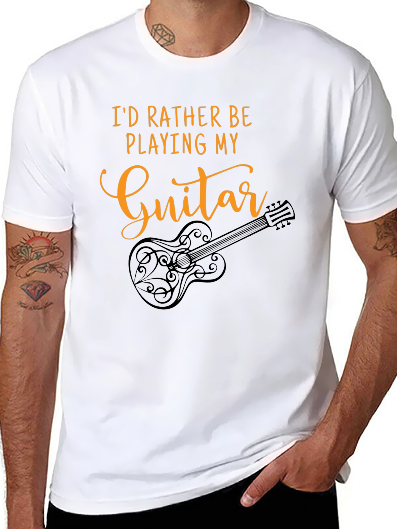 Guitar Player T-Shirt - Id Rather Be Playing
