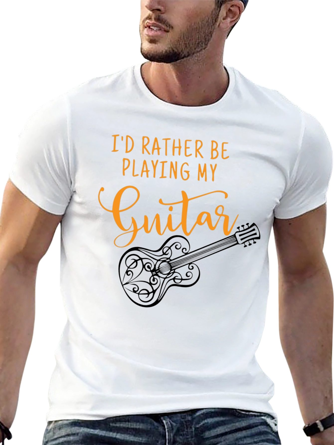 Guitar Player T-Shirt - Id Rather Be Playing