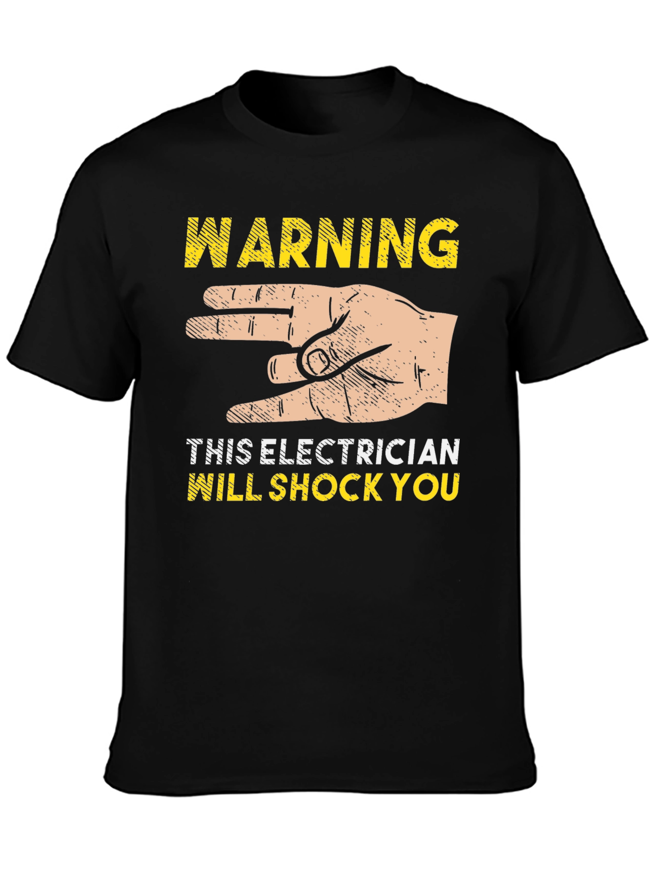 Electrician Shock Warning Graphic T-Shirt