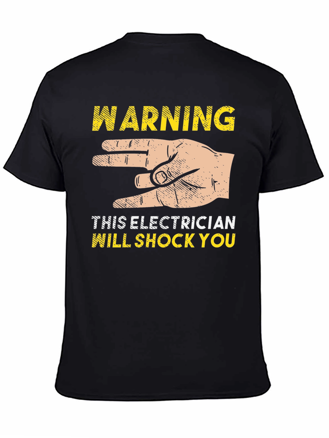 Electrician Shock Warning Graphic T-Shirt